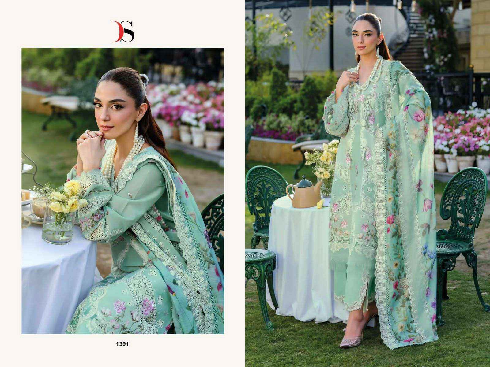 Deepsy Elaf Luxury Lawn 25 3 Nx Pure Cotton Pakistani Dress Wholesale Rate ( 4 Pcs Catalog )