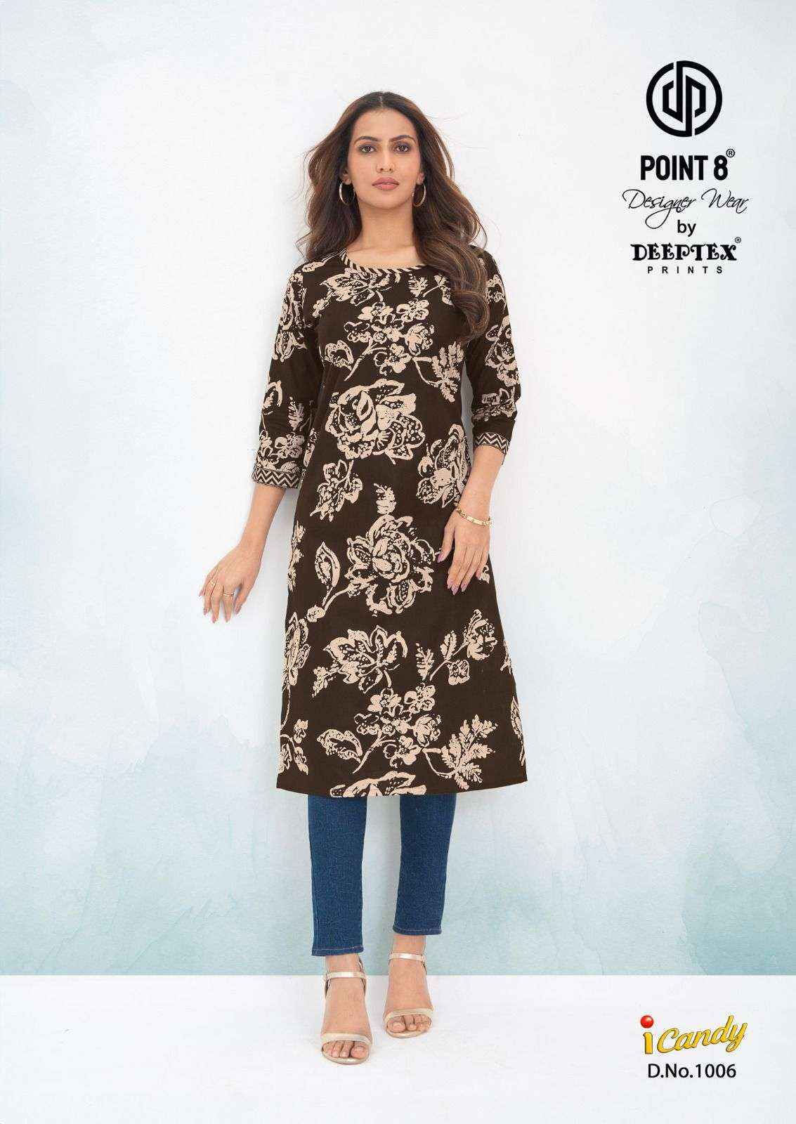 Deeptex I Candy Vol 1 Heavy Cotton Printed Straight Kurti Wholesale Rate ( 10 Pcs Catalog )