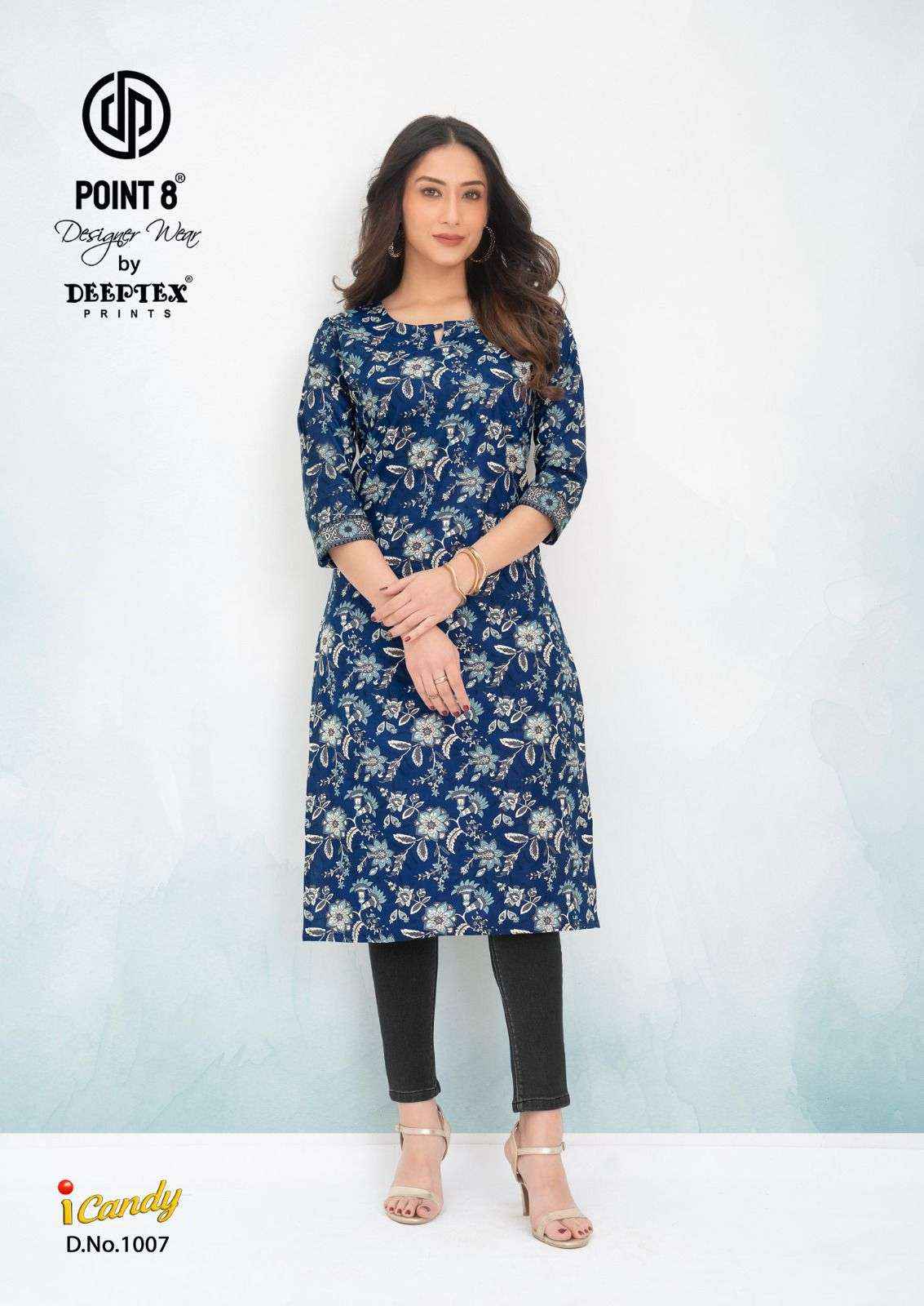 Deeptex I Candy Vol 1 Heavy Cotton Printed Straight Kurti Wholesale Rate ( 10 Pcs Catalog )