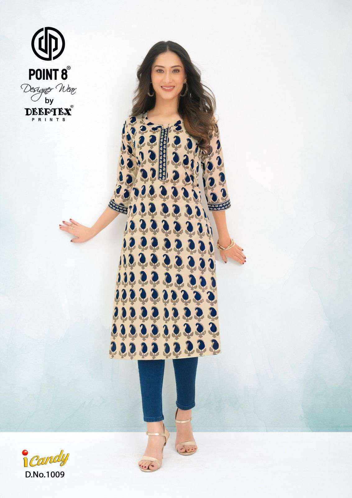 Deeptex I Candy Vol 1 Heavy Cotton Printed Straight Kurti Wholesale Rate ( 10 Pcs Catalog )