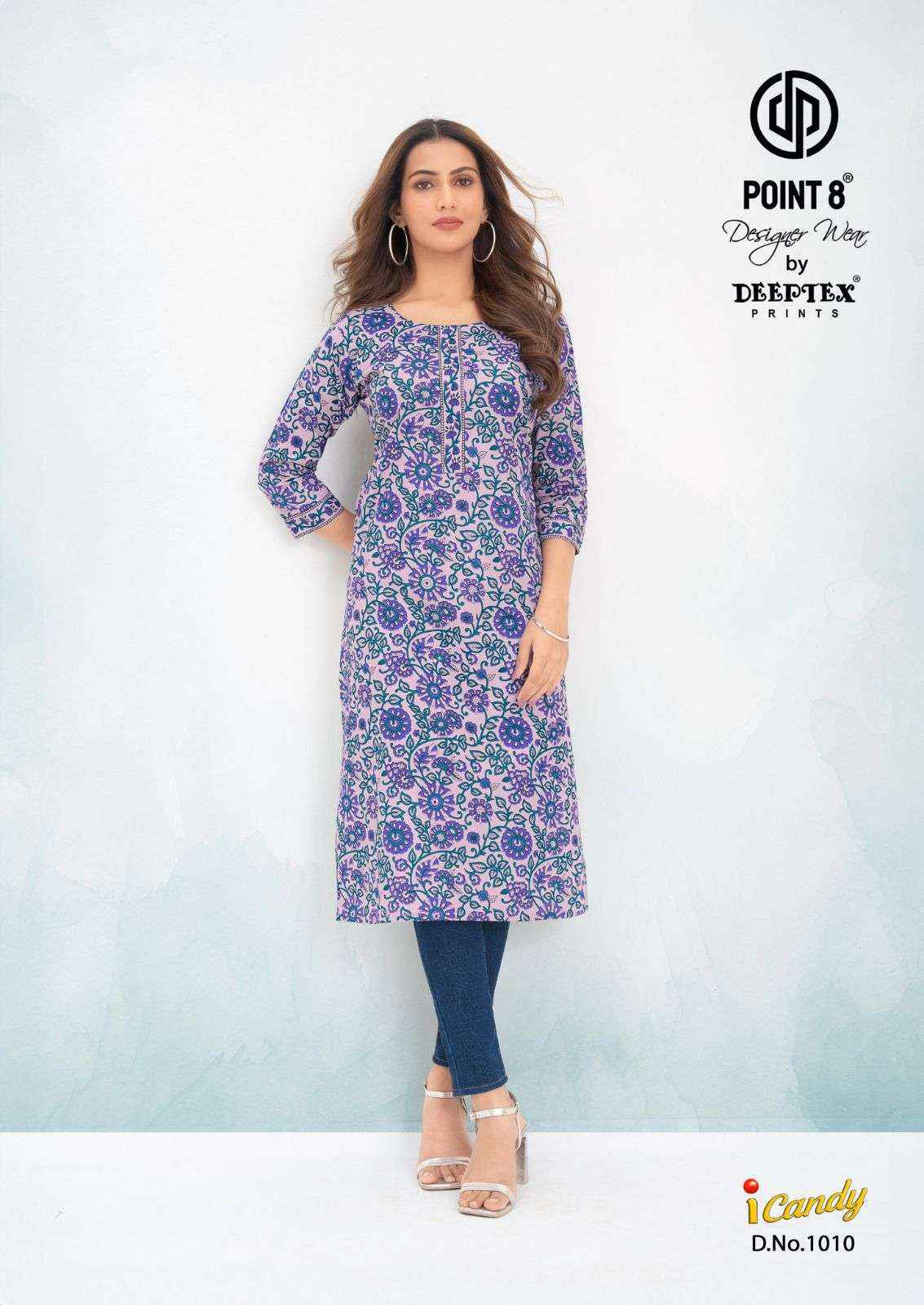 Deeptex I Candy Vol 1 Heavy Cotton Printed Straight Kurti Wholesale Rate ( 10 Pcs Catalog )