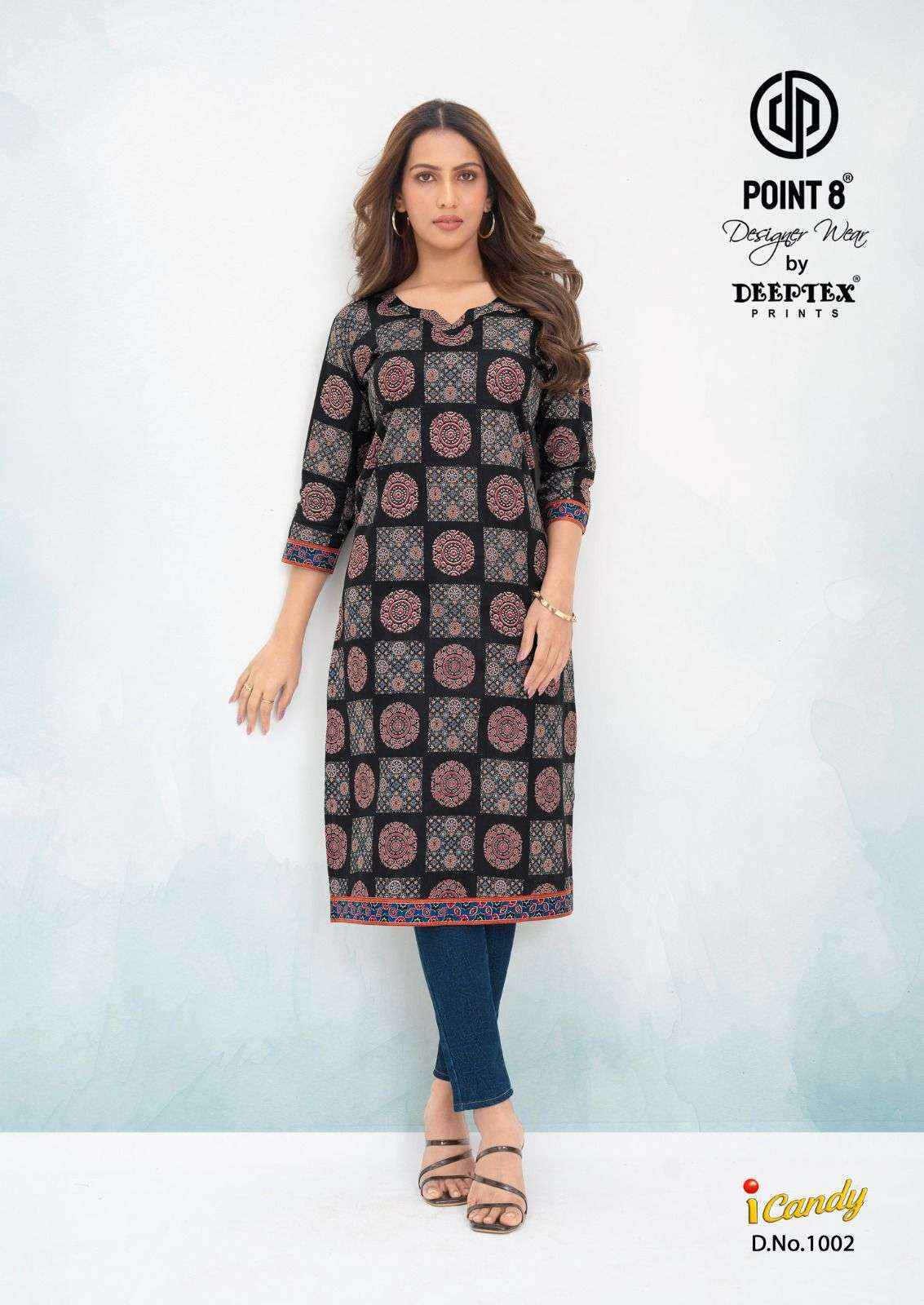 Deeptex I Candy Vol 1 Heavy Cotton Printed Straight Kurti Wholesale Rate ( 10 Pcs Catalog )