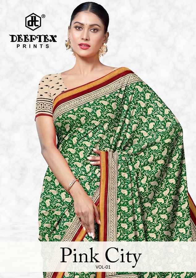 Deeptex Pinky City Vol 1 Pure Cotton Saree Wholesale Price ( 10 Pcs Catalogue )