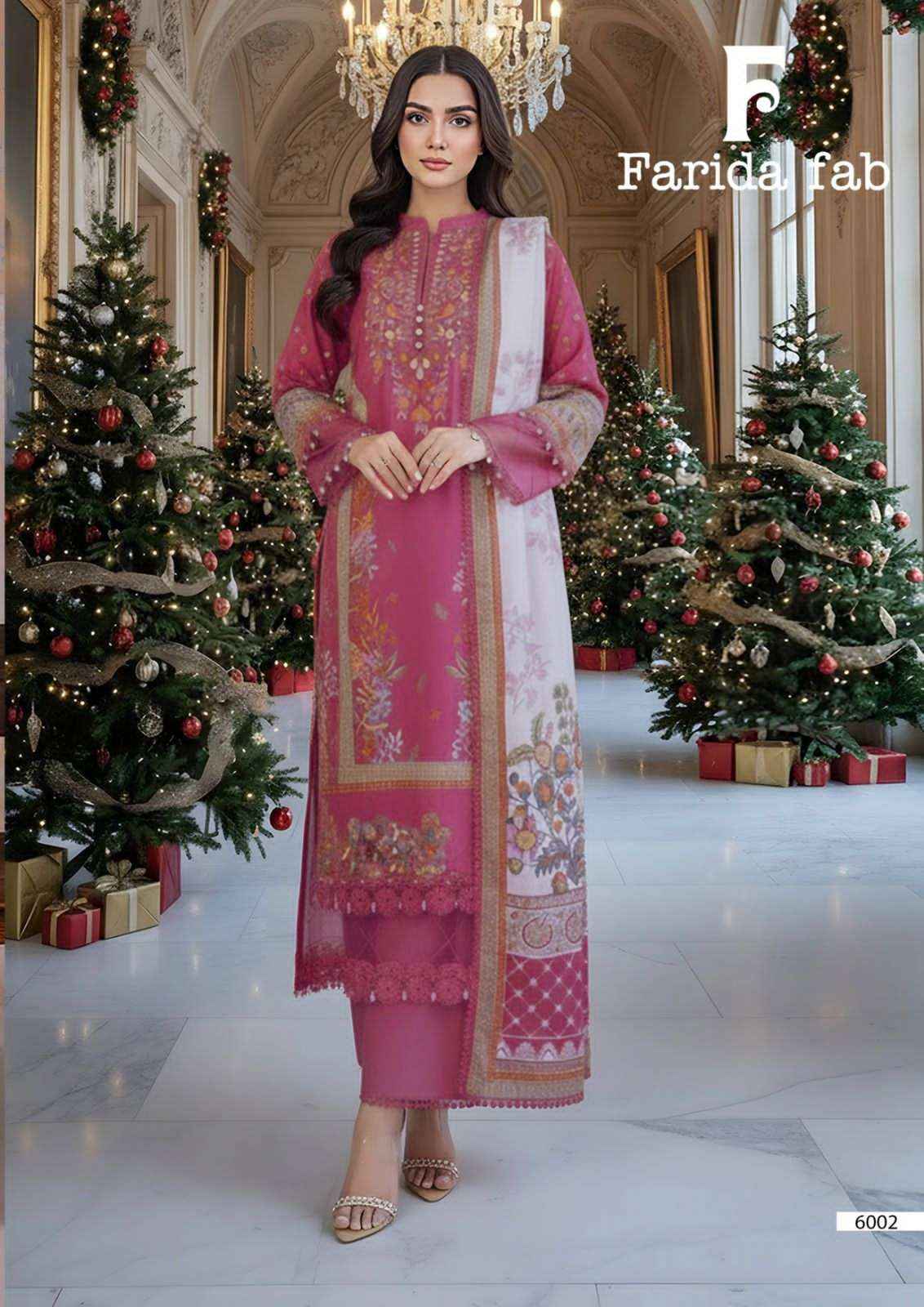 Farida Fab Ramsha Vol 6 Unstitch Pure Cotton Salwar Kameez Wholesale Rate ( 6 Pcs Catalog )