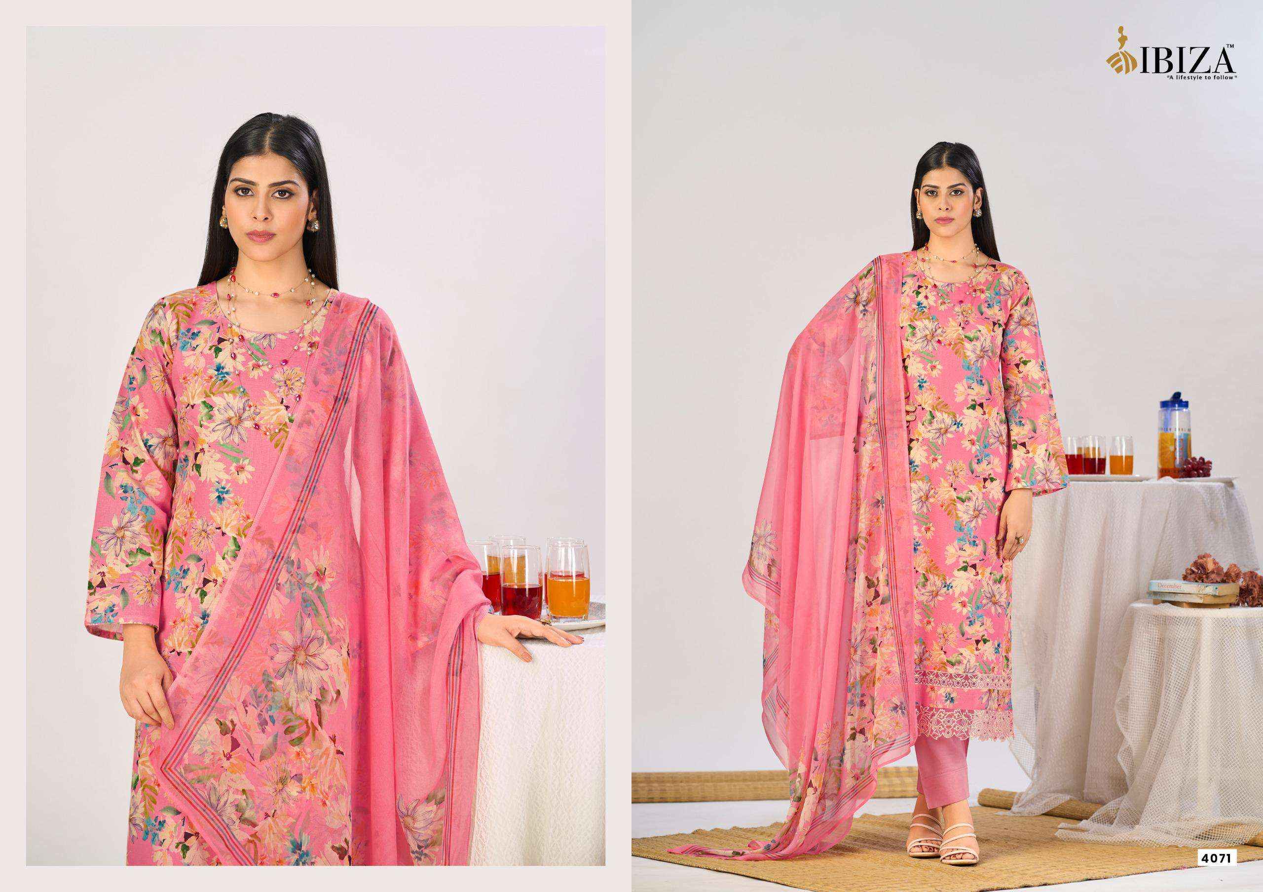 Ibiza Haryali Imrozia Digital Printed Linen Salwar Kameez Wholesale Rate ( 4 Pcs Catalog )