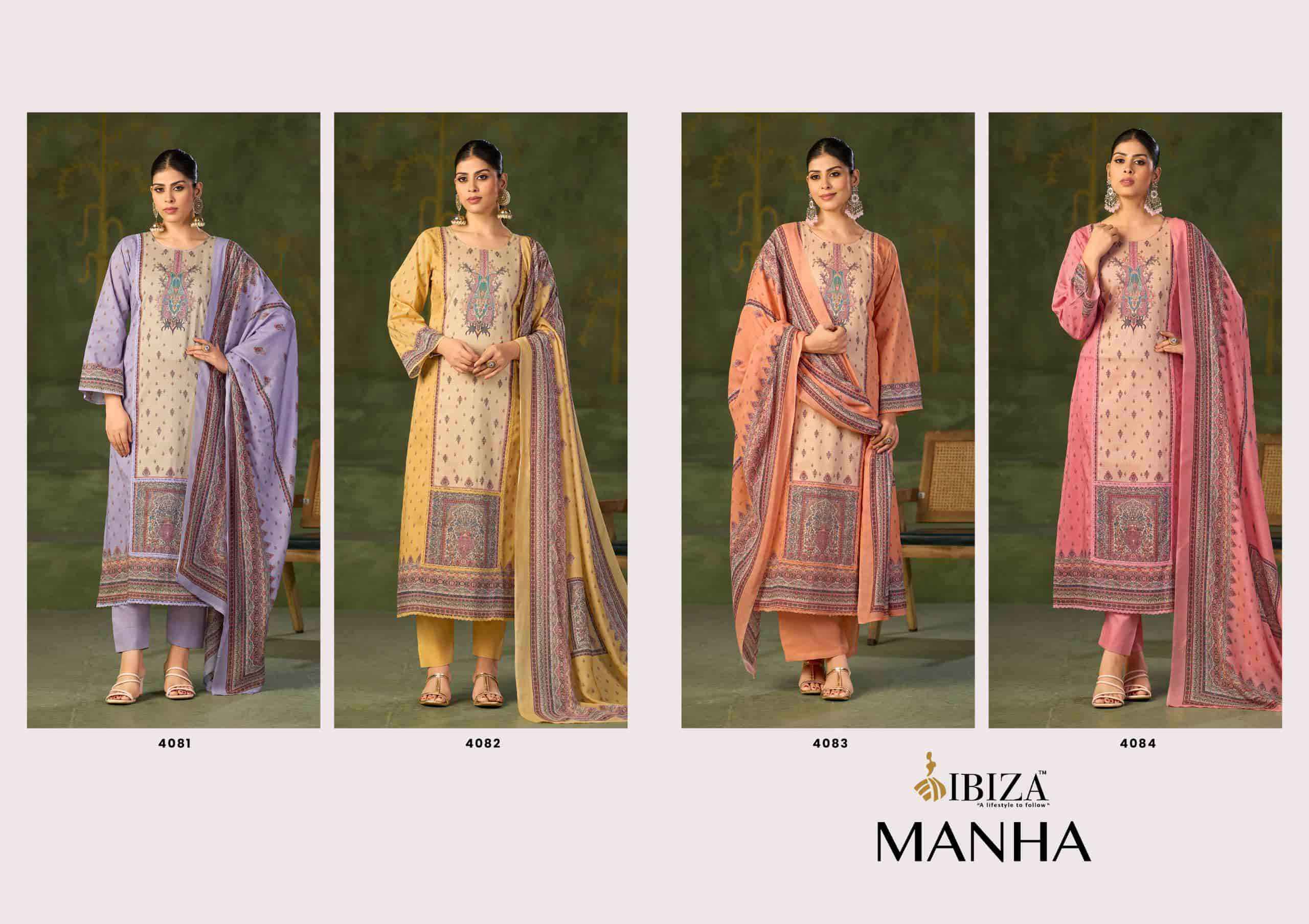 Ibiza Manha Cotton Digital Printed Salwar Kameez Wholesale Rate ( 4 Pcs Catalog )