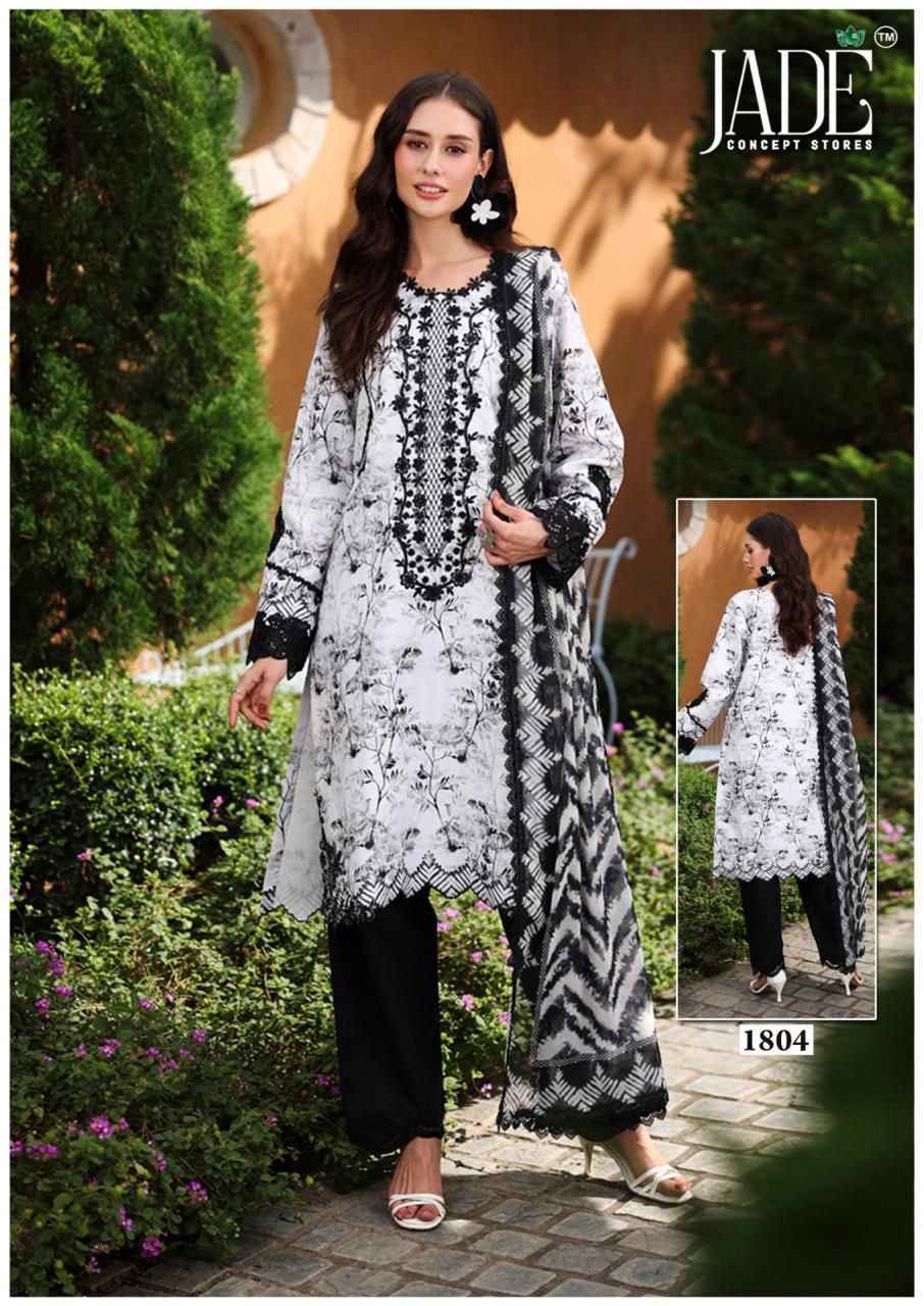 Jade Bin Saeed Heavy Luxury Vol 18 Lawn Cotton Salwar Kameez Wholesale Rate ( 6 Pcs Catalog )