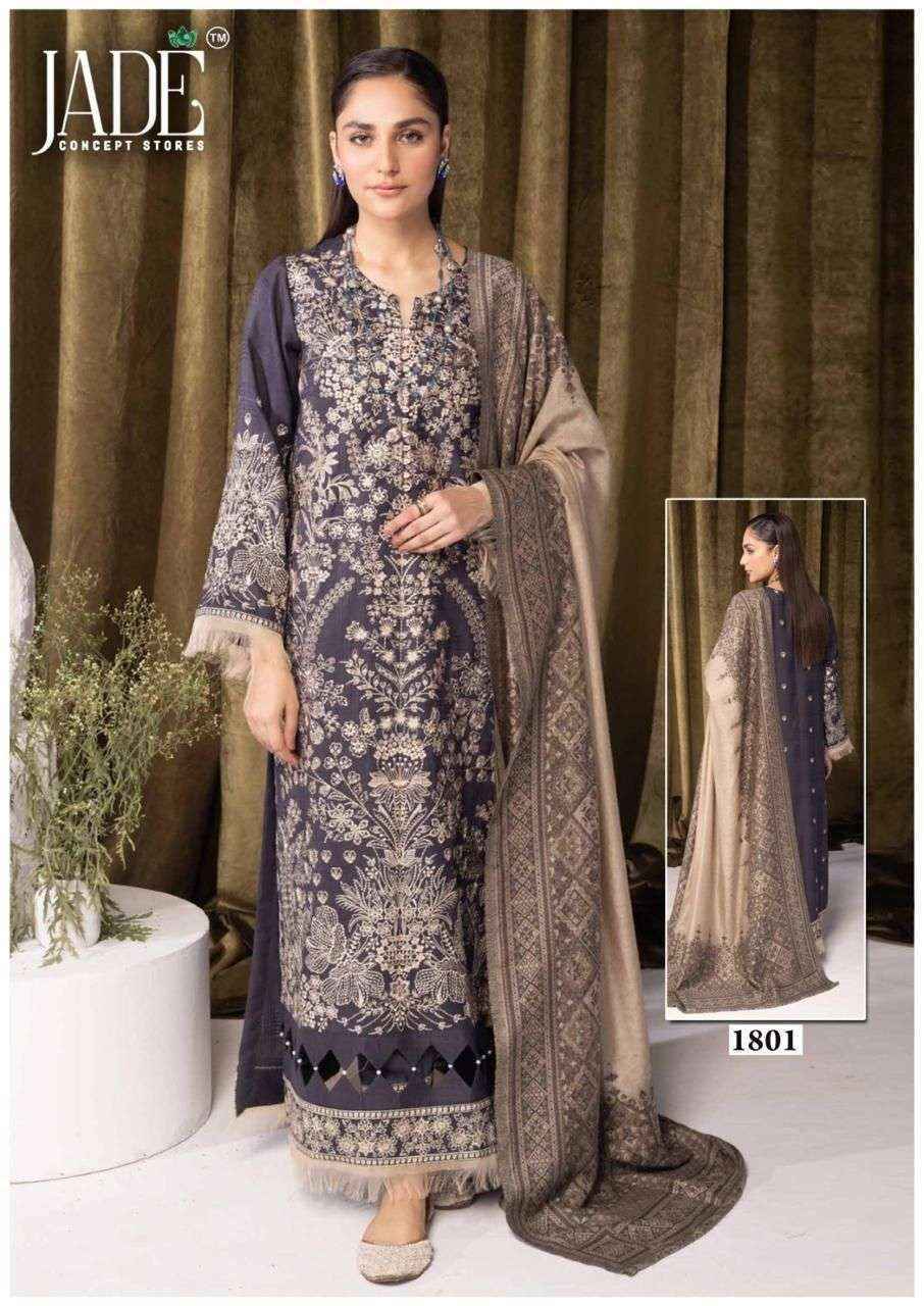 Jade Bin Saeed Heavy Luxury Vol 18 Readymade Lawn Cotton Dress Wholesale Rate ( 6 Pcs Catalog )