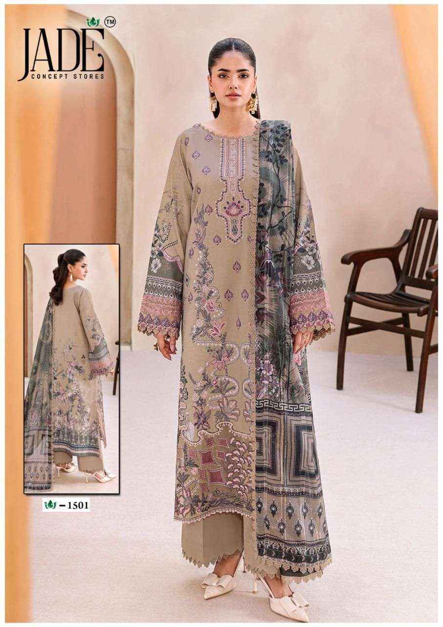 Jade Crimson Vol 15 Lawn Cotton Salwar Kameez Wholesale Rate ( 6 Pcs Catalog )