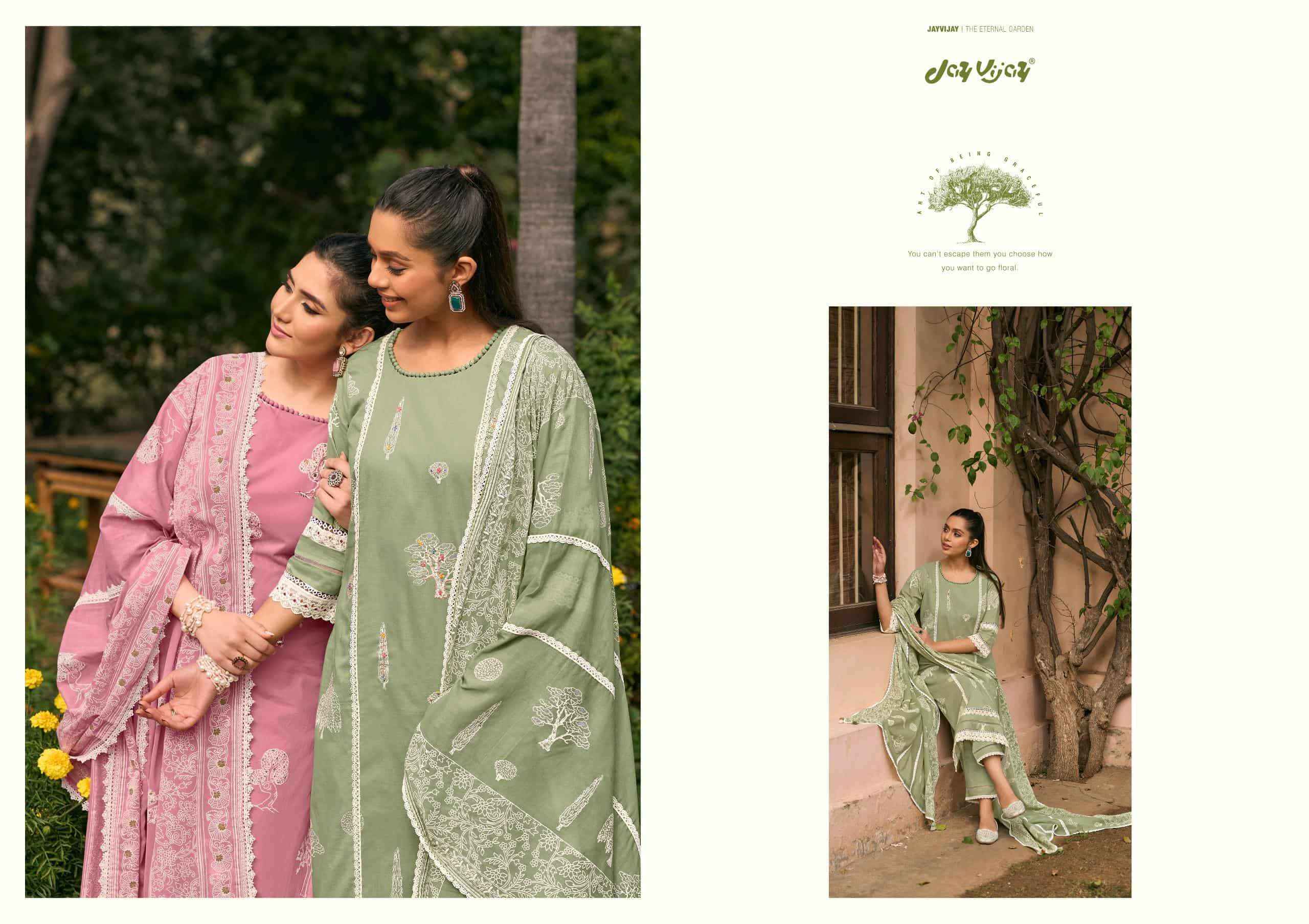 Jay Vijay Mausami Pure Cotton Premium Designs Salwar Kameez Wholesale Rate ( 6 Pcs Catalog )