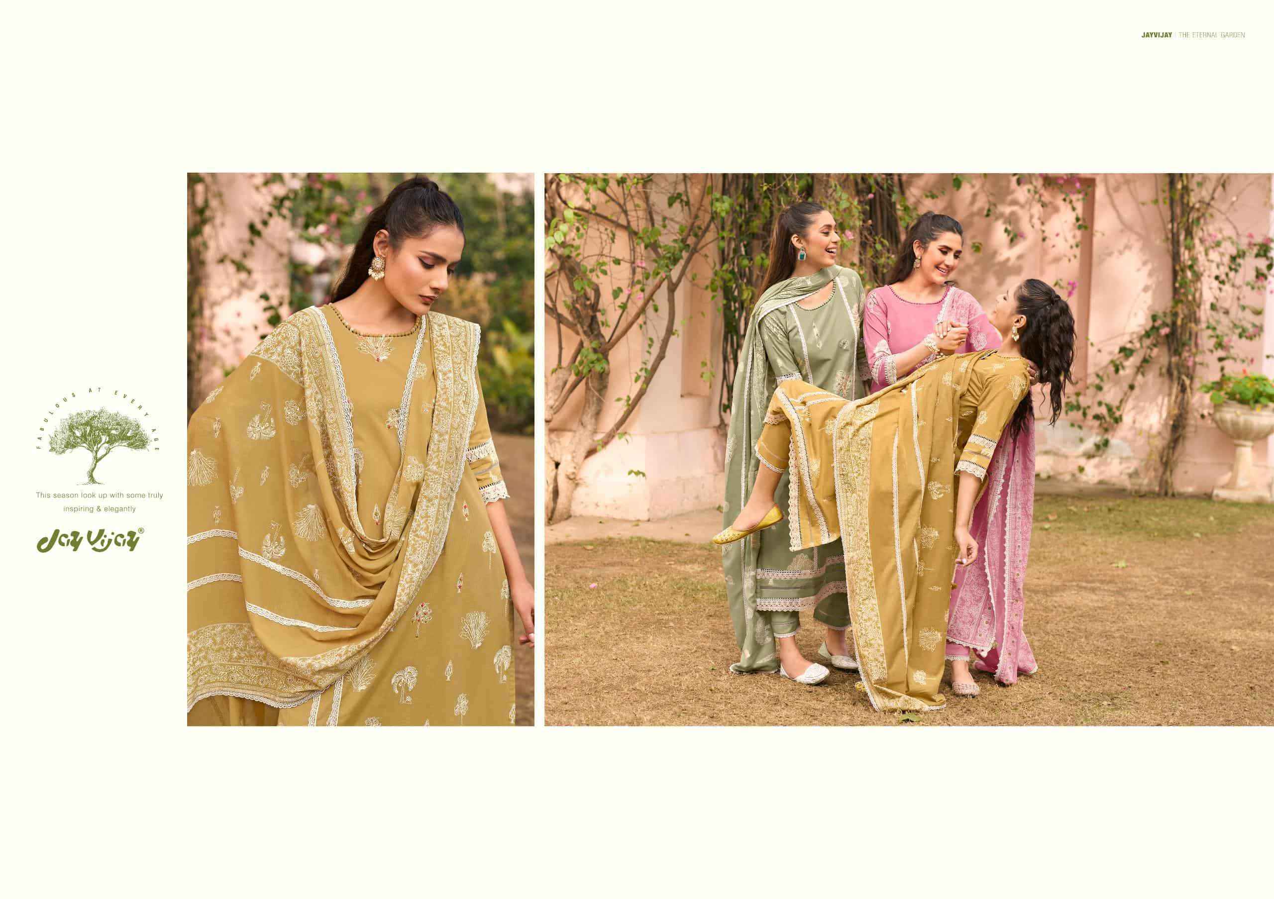 Jay Vijay Mausami Pure Cotton Premium Designs Salwar Kameez Wholesale Rate ( 6 Pcs Catalog )