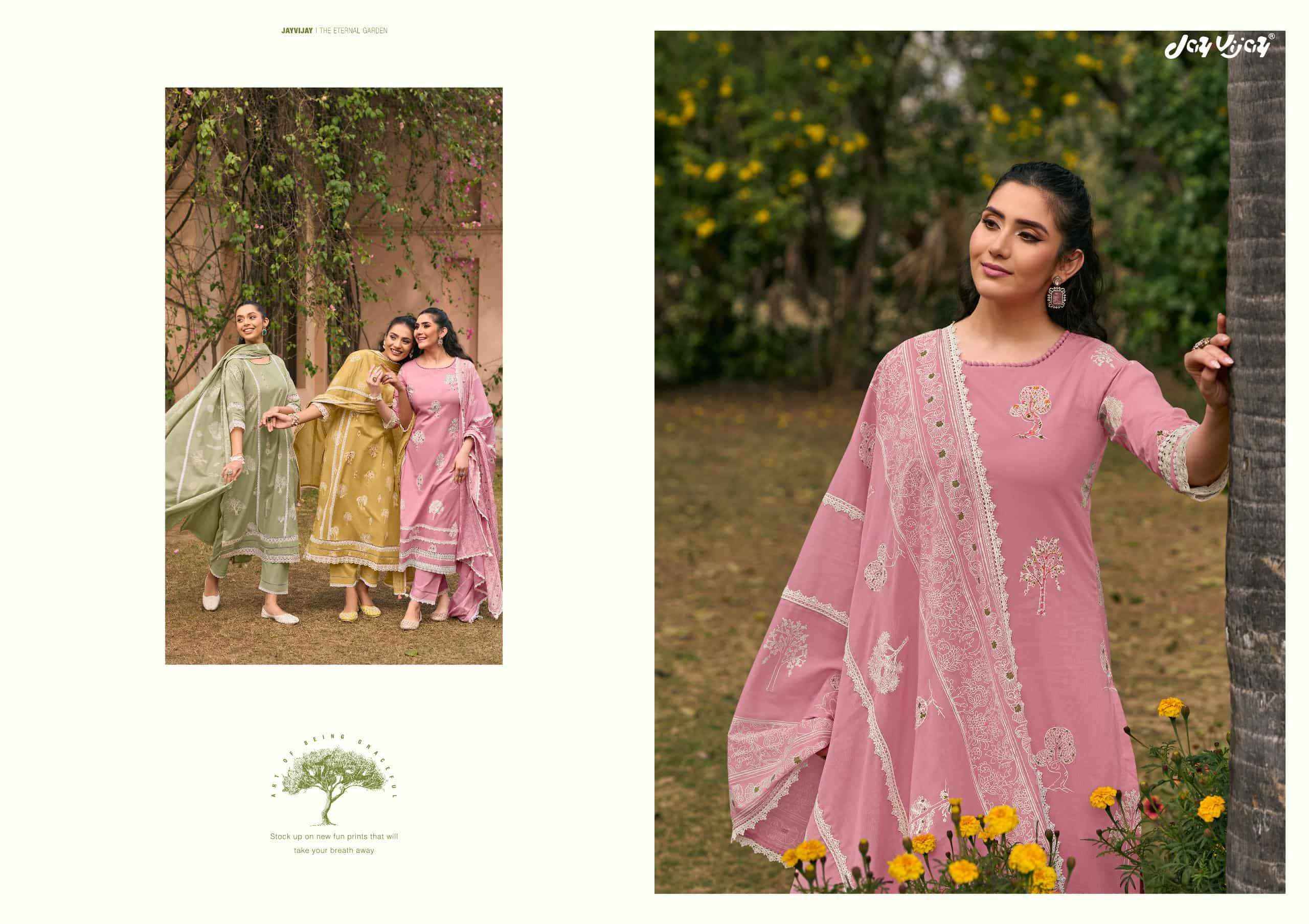 Jay Vijay Mausami Pure Cotton Premium Designs Salwar Kameez Wholesale Rate ( 6 Pcs Catalog )