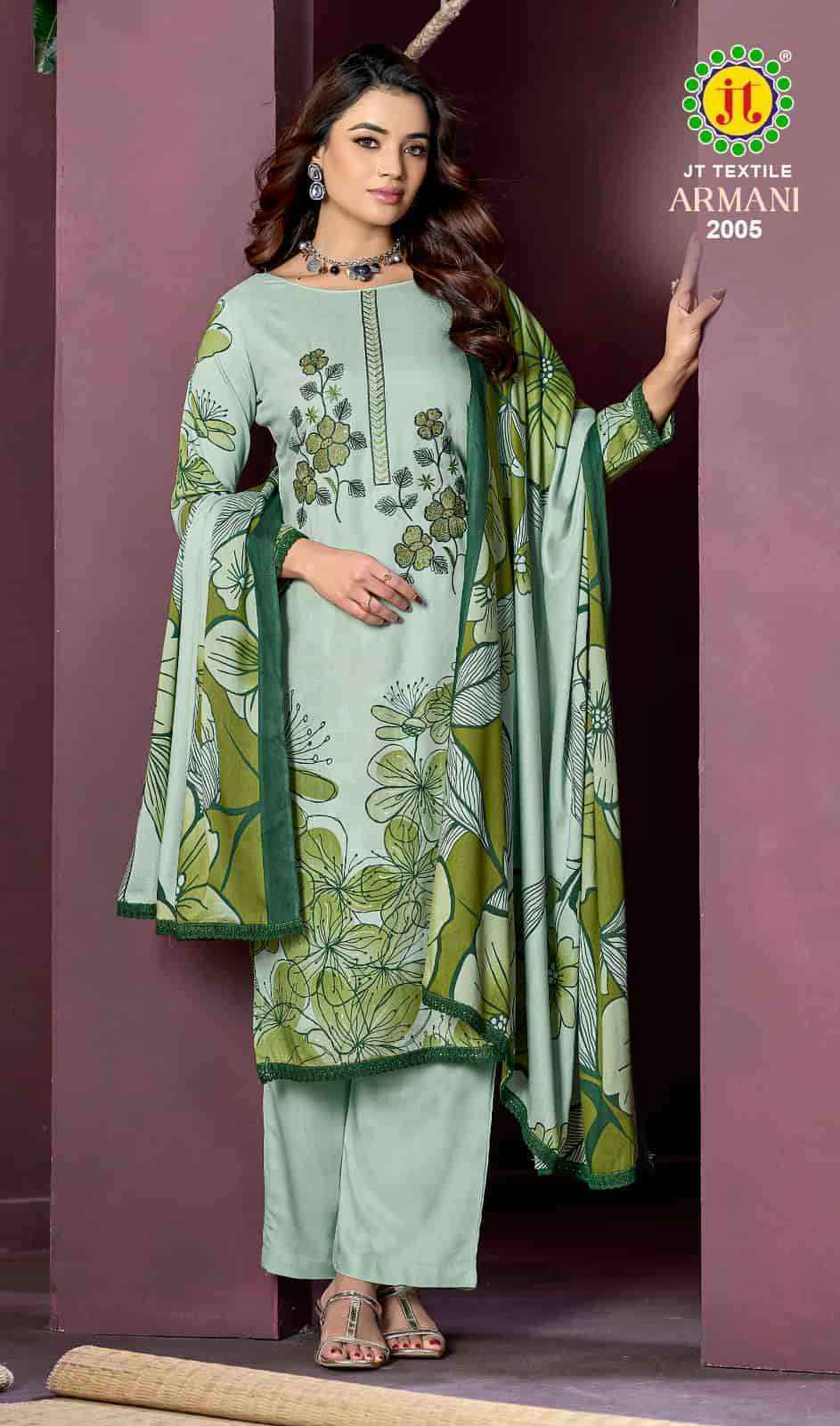 Jt Armani Vol 2 Fancy Rayon Salwar Kameez Wholesale Rate ( 5 Pcs Catalog )