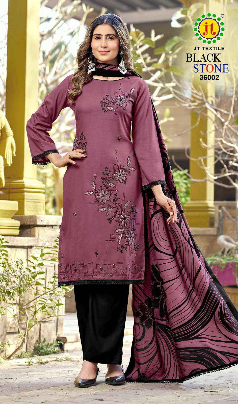Jt Black Stone Vol 36 Premium Style Rayon Salwar Kameez Wholesale Rate ( 5 Pcs Catalog )