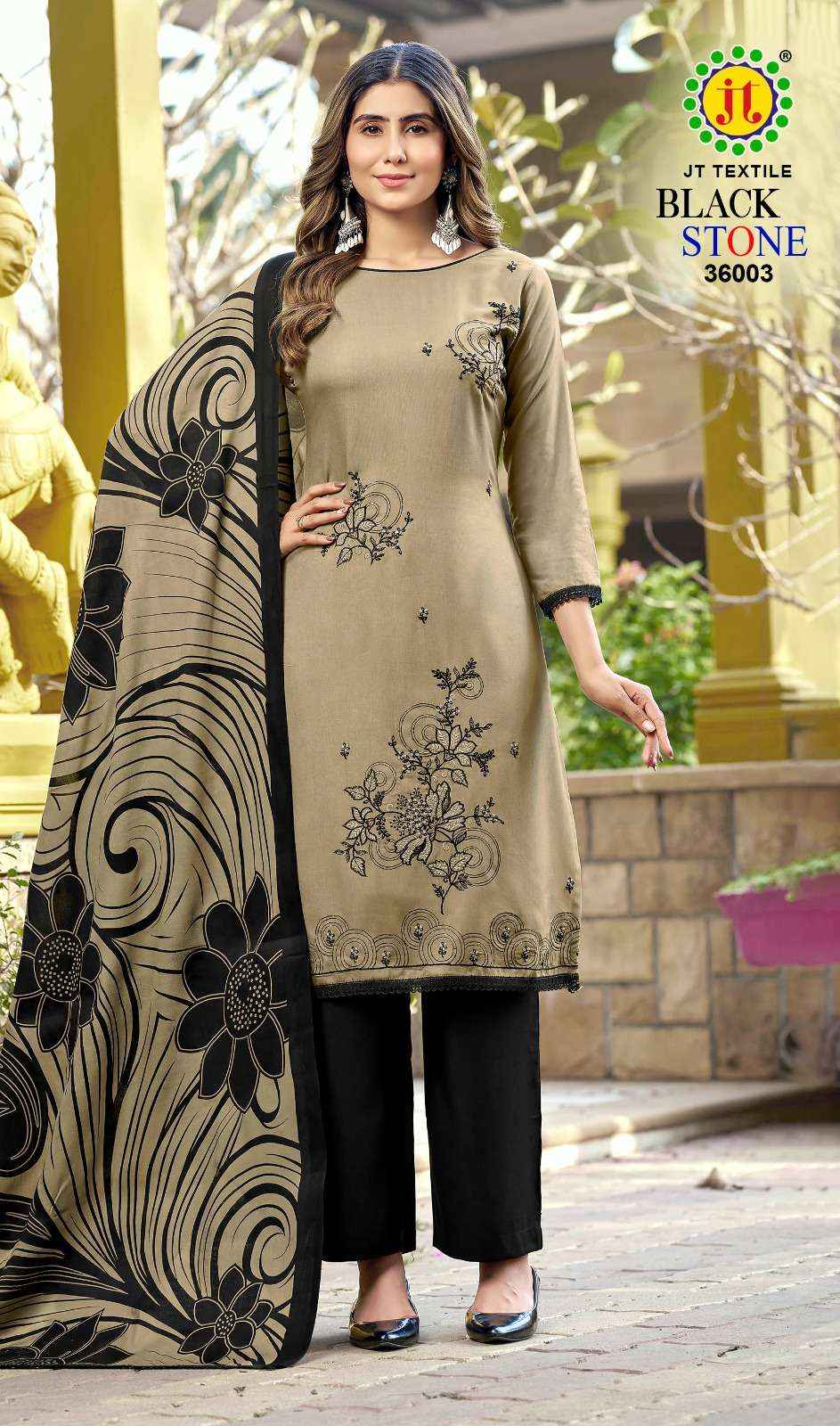 Jt Black Stone Vol 36 Premium Style Rayon Salwar Kameez Wholesale Rate ( 5 Pcs Catalog )