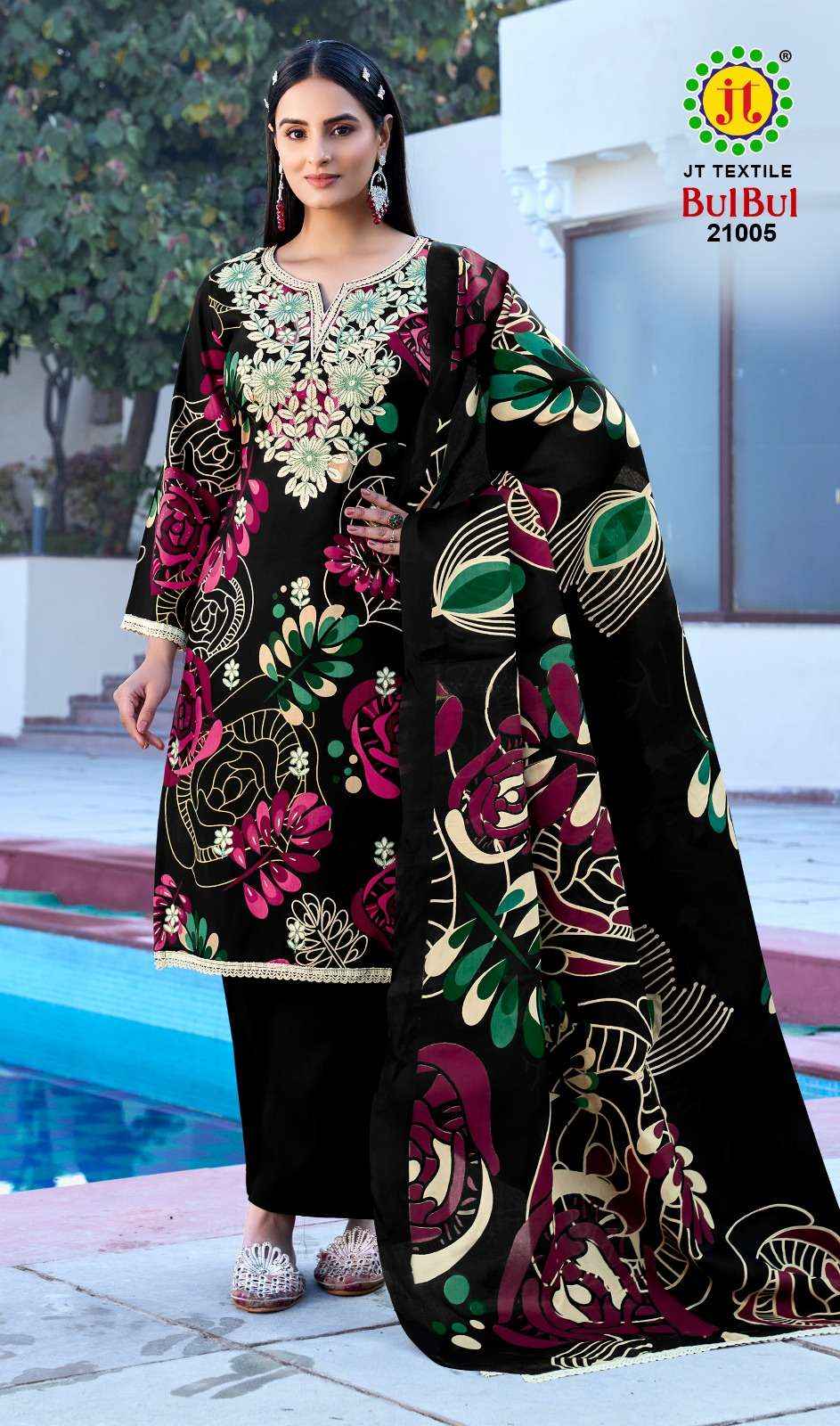 Jt Bulbul Vol 21 Pure Rayon Dress Material Wholesale Price ( 5 Pcs Catalogue )