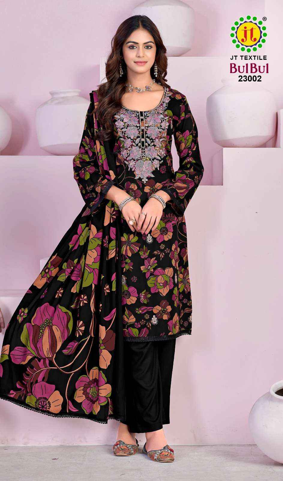 Jt Bulbul Vol 23 Rayon Dress Material Wholesale Price ( 5 Pcs Catalogue )