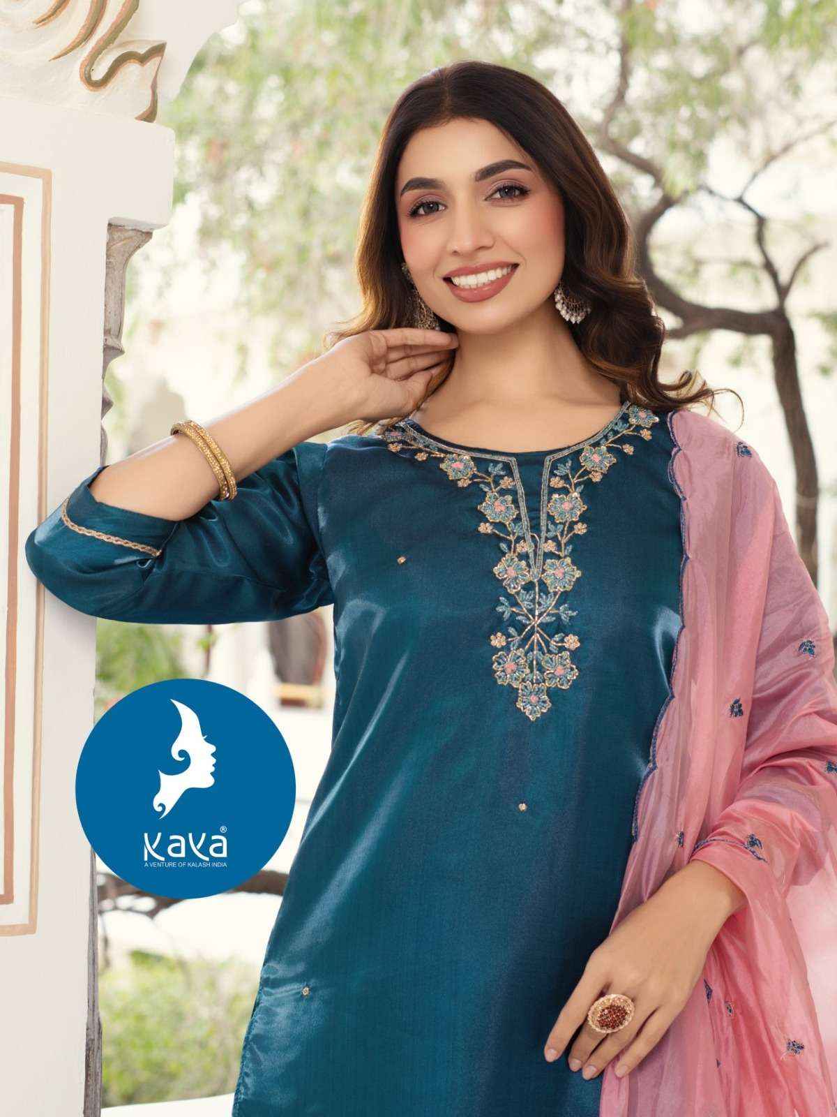 Kaya Aisha Premium Style Kurti Pant Dupatta Set Wholesale Rate ( 4 Pcs Catalog )