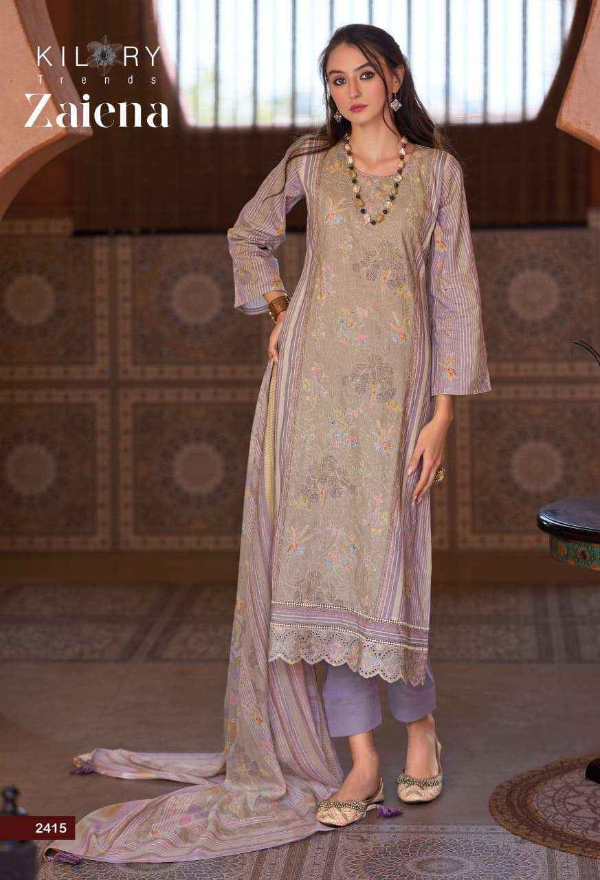 Kilory Trends Zaiena Lawn Cotton Salwar Kameez Wholesale Rate ( 6 Pcs Catalog )
