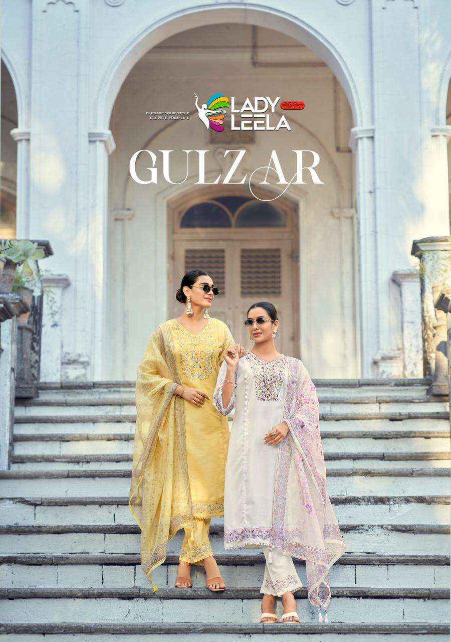 LADY LEELA GULZAR COTTON EMBROIDERY DESIGNER READYMADE SUITS ( 6 PCS CATALOGUE )
