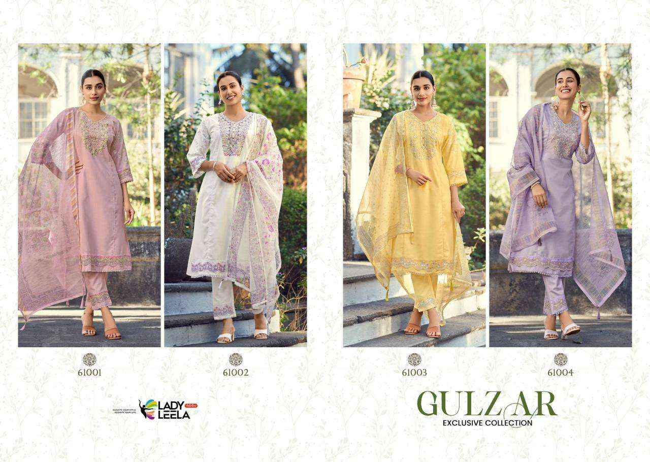 LADY LEELA GULZAR COTTON EMBROIDERY DESIGNER READYMADE SUITS ( 6 PCS CATALOGUE )