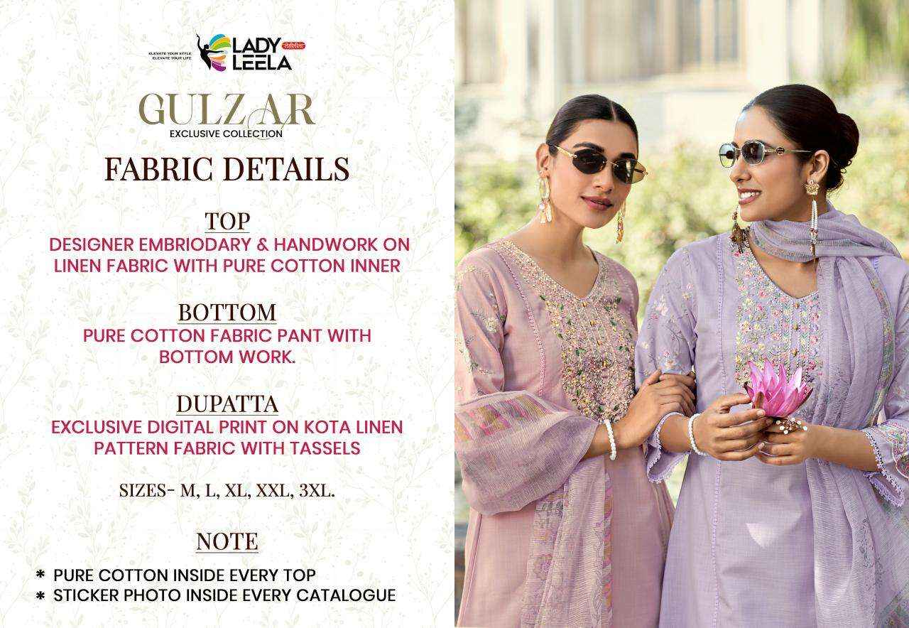 LADY LEELA GULZAR COTTON EMBROIDERY DESIGNER READYMADE SUITS ( 6 PCS CATALOGUE )