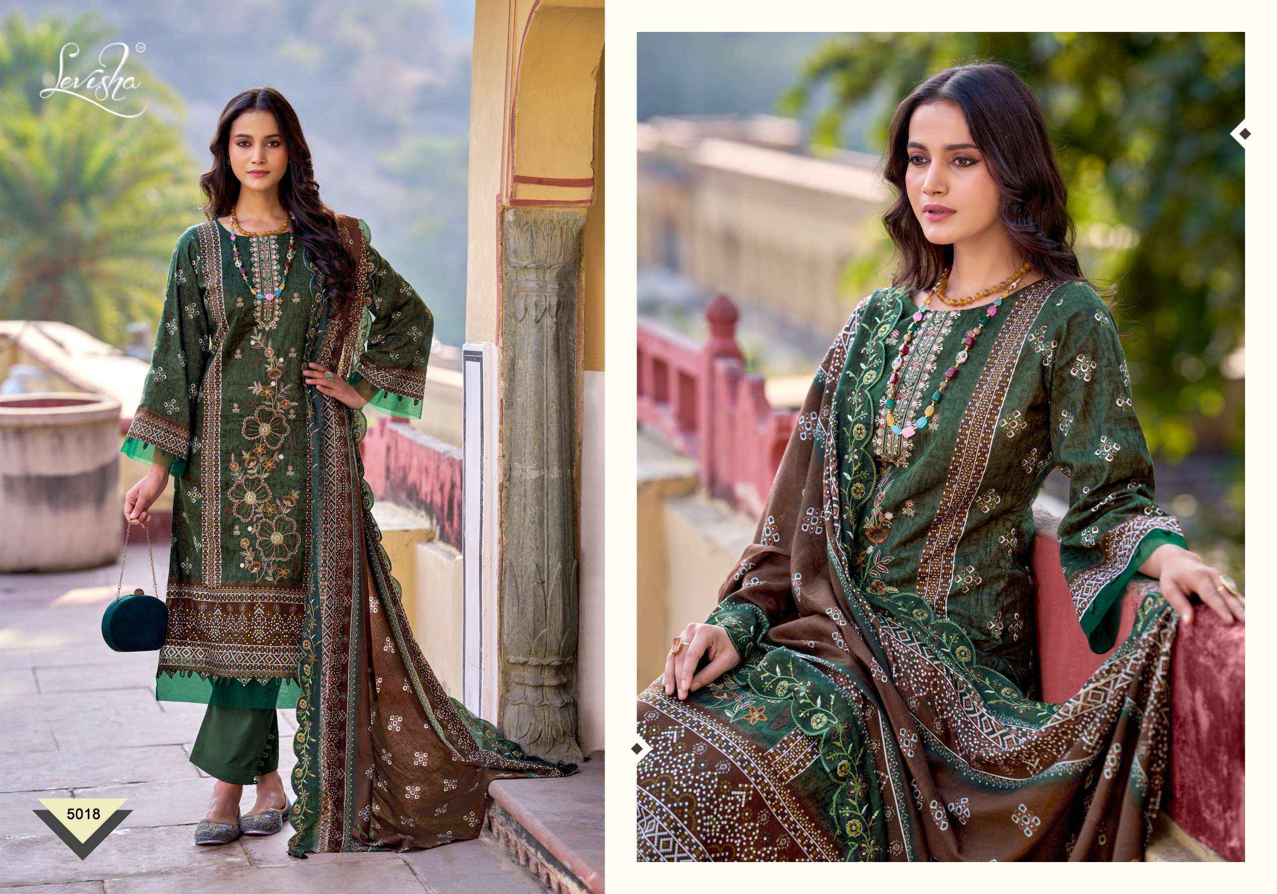 Levisha Bin Saeed Vol 5 Lawn Cotton Salwar Kameez Wholesale Rate ( 6 Pcs Catalog )