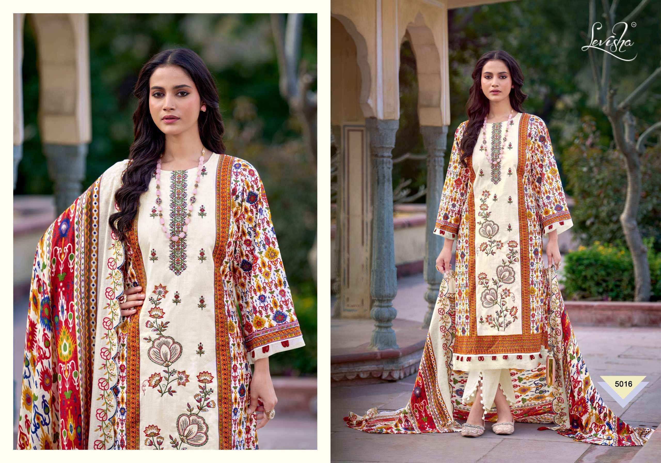 Levisha Bin Saeed Vol 5 Lawn Cotton Salwar Kameez Wholesale Rate ( 6 Pcs Catalog )