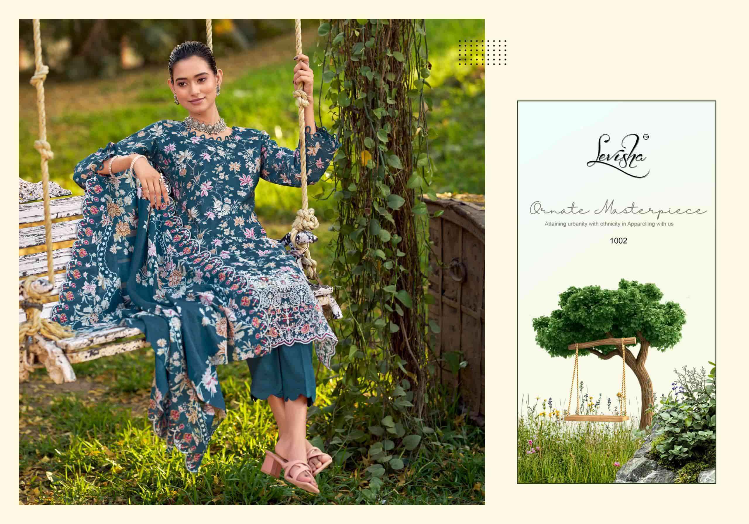 Levisha Chikakari Pure Lawn Cotton Dress Material Wholesale Price ( 6 Pcs Catalogue )