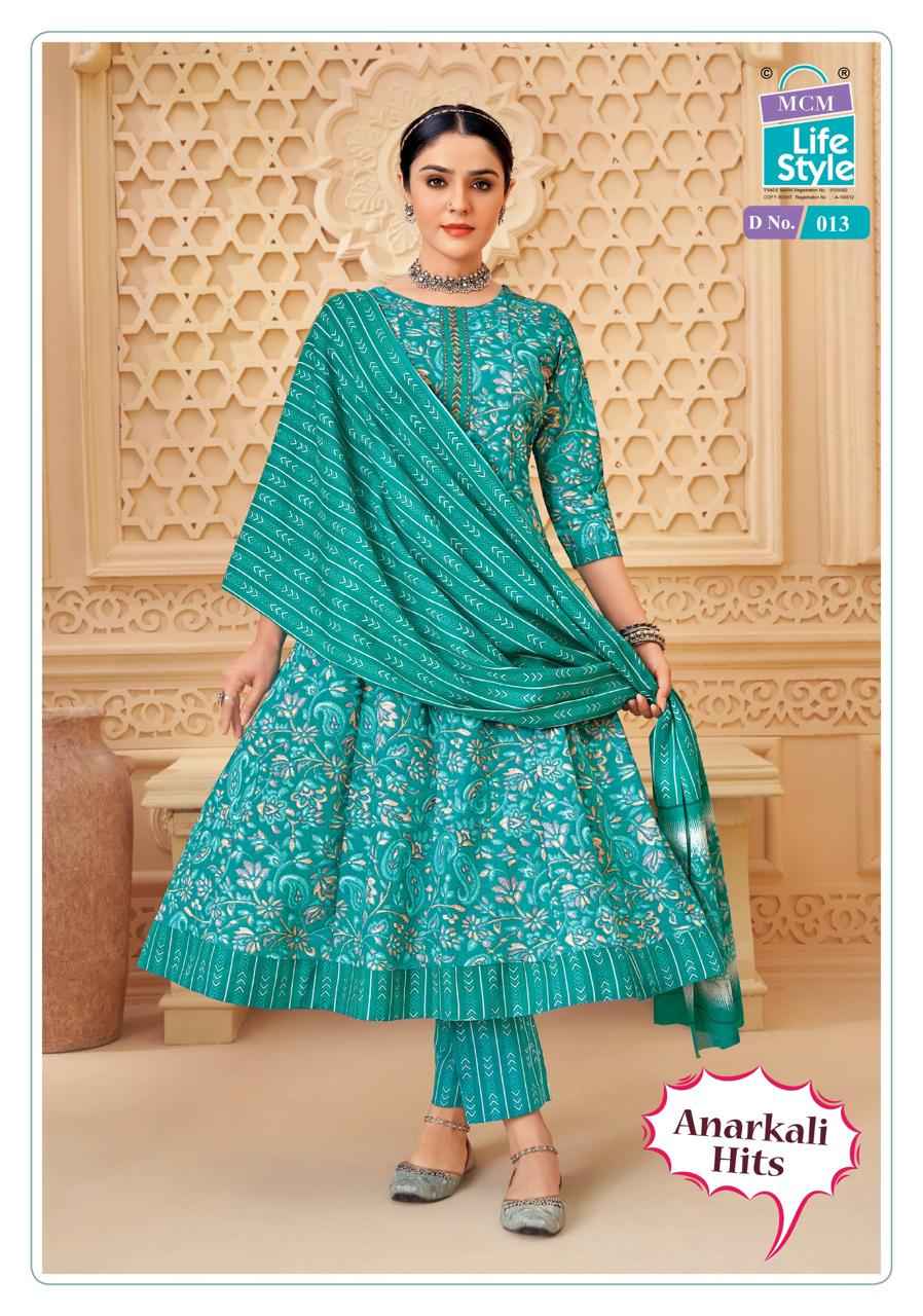 MCM Anarkali Hits Vol-1 Anarkali Style Kurti Pant With Dupatta Wholesale Rate ( 10 Pcs Catalog )
