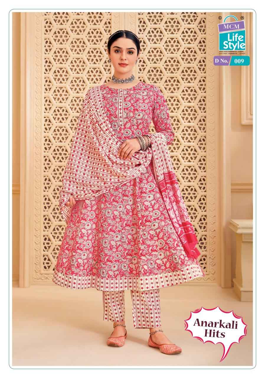 MCM Anarkali Hits Vol-1 Anarkali Style Kurti Pant With Dupatta Wholesale Rate ( 10 Pcs Catalog )