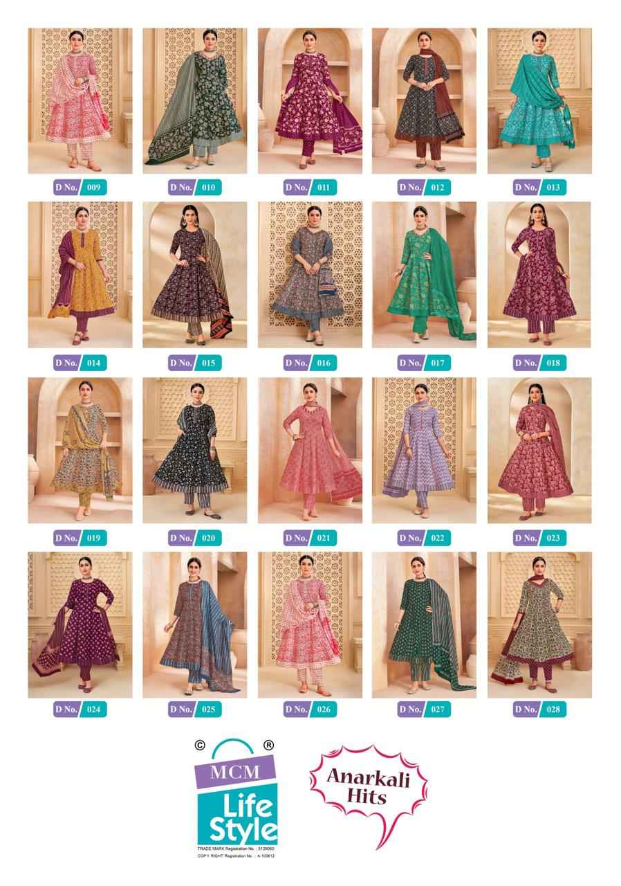 MCM Anarkali Hits Vol-1 Anarkali Style Kurti Pant With Dupatta Wholesale Rate ( 10 Pcs Catalog )
