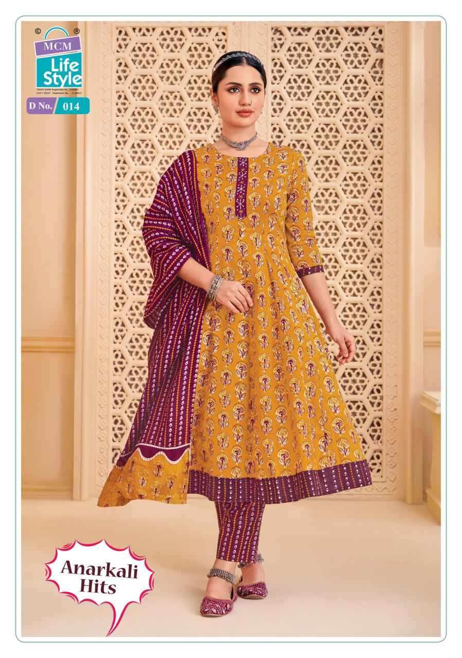 MCM Anarkali Hits Vol-1 Anarkali Style Kurti Pant With Dupatta Wholesale Rate ( 10 Pcs Catalog )