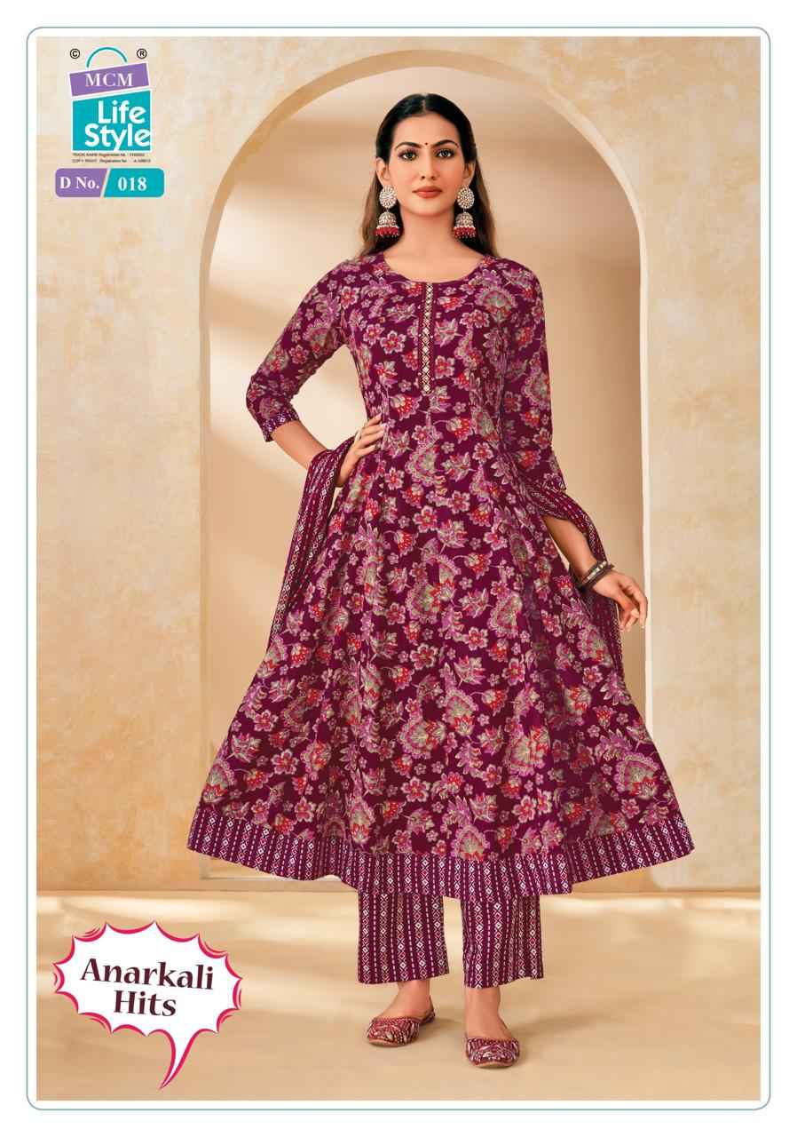 MCM Anarkali Hits Vol-1 Anarkali Style Kurti Pant With Dupatta Wholesale Rate ( 10 Pcs Catalog )