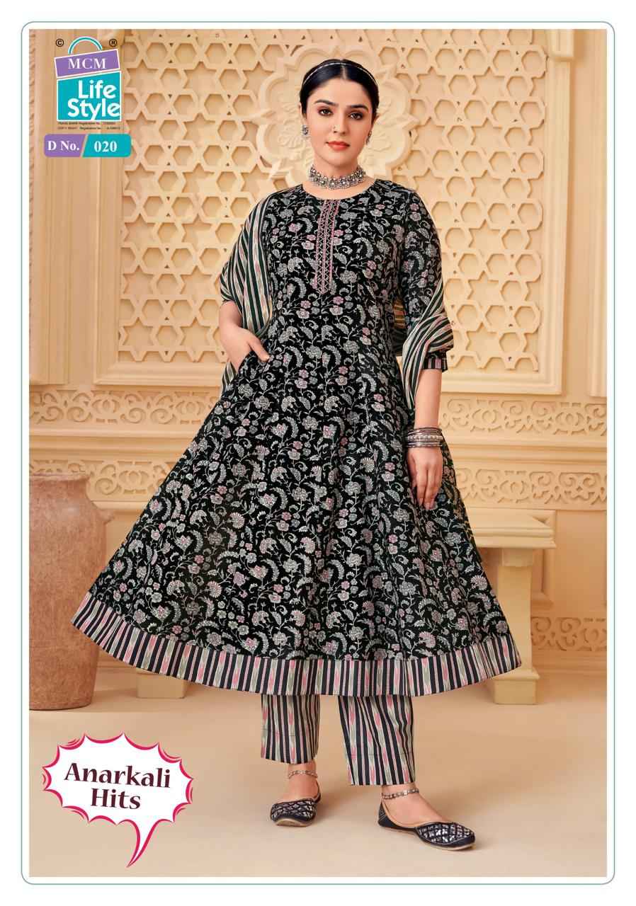 MCM Anarkali Hits Vol-1 Anarkali Style Kurti Pant With Dupatta Wholesale Rate ( 10 Pcs Catalog )