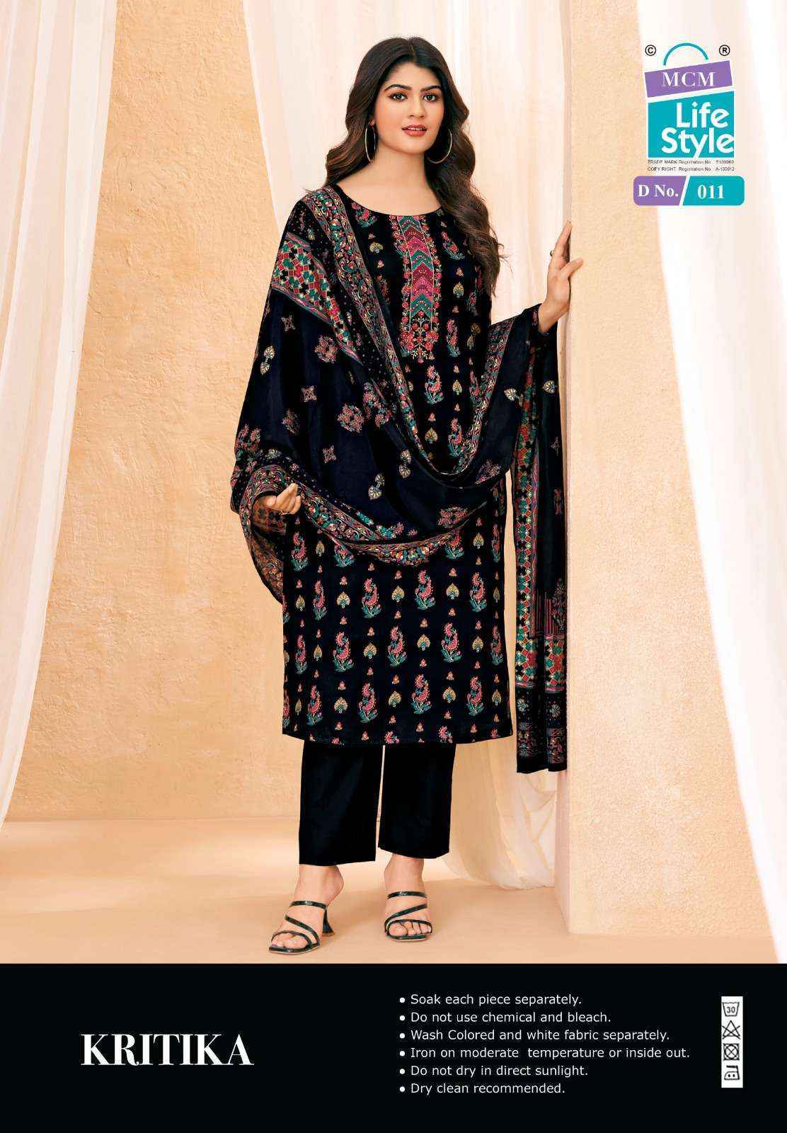 MCM Lifestyle Kritika Jam Satin Dress Material Wholesale Price ( 8 pcs Catalogue )