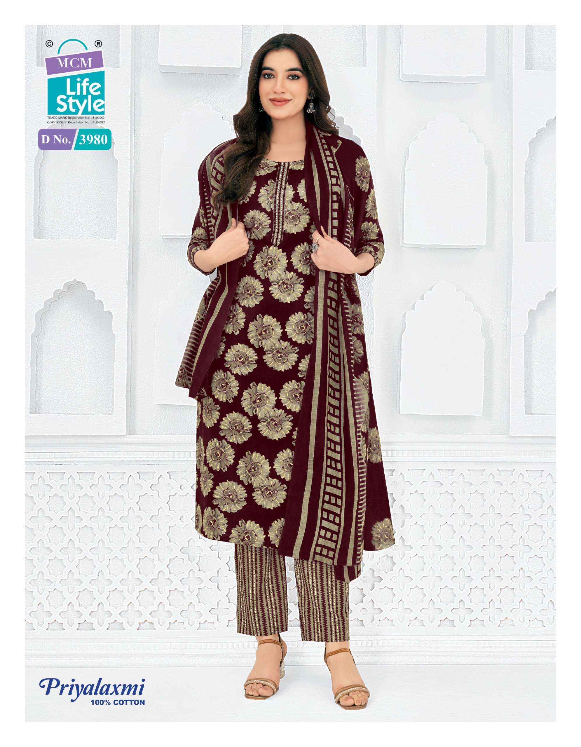 MCM Lifestyle Priyalaxmi Vol 39 Pure Cotton Dress Material Wholesale Price ( 20 pcs Catalogue )
