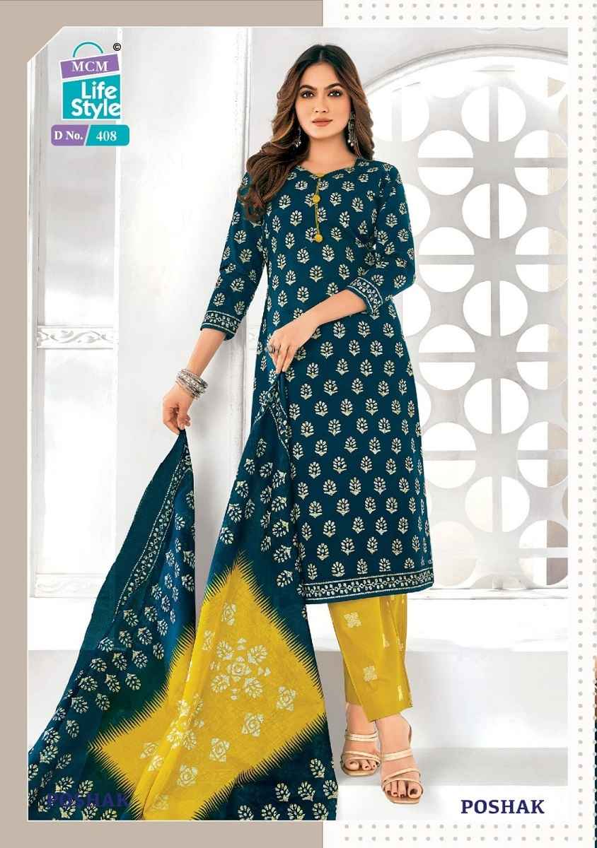 Mcm Poshak Vol-4 Pure Cotton Unstitched Dress Material Wholesale Price ( 10 Pcs Catalogue )