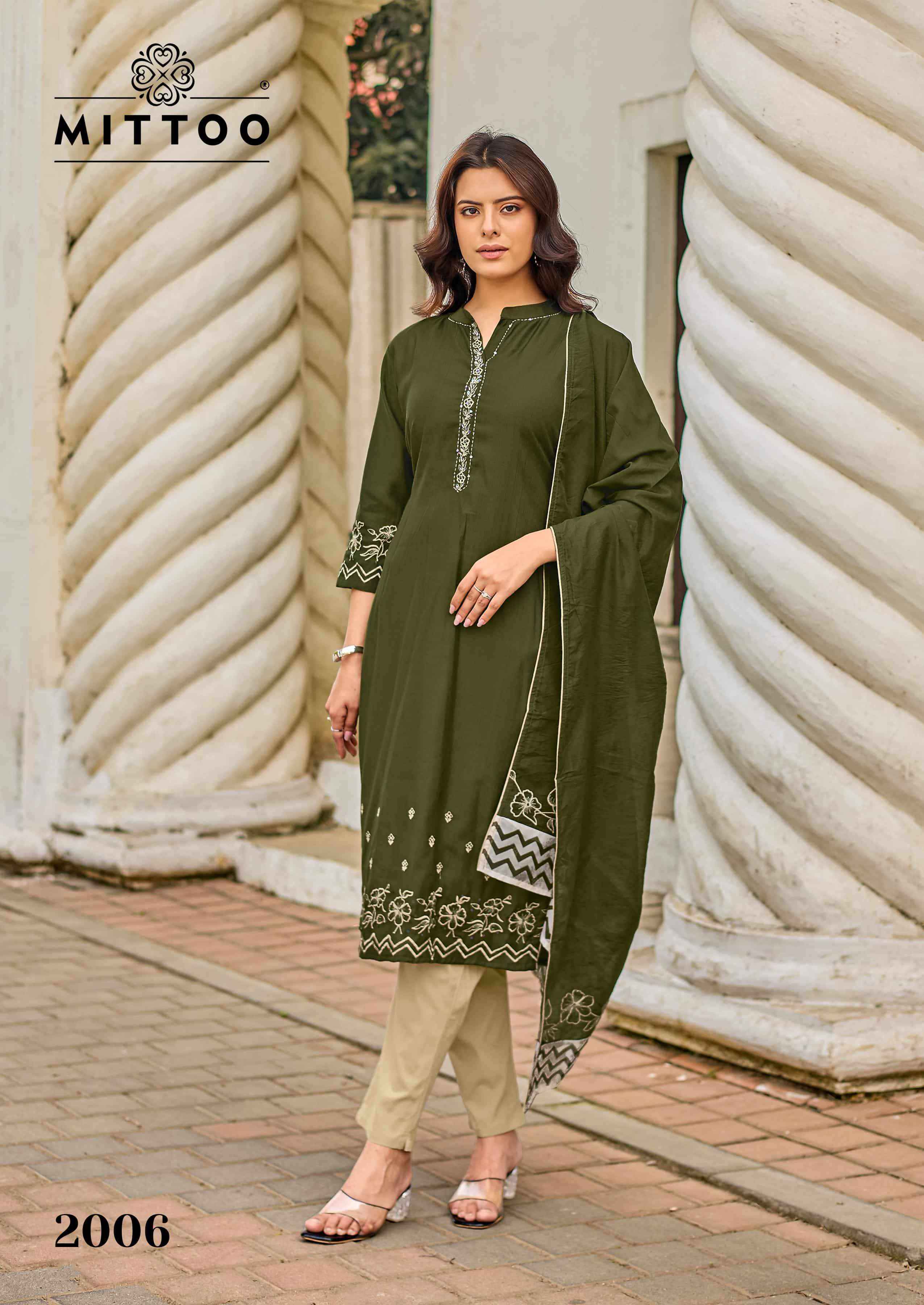 Mittoo Roopkala Premium Designs Kurti Bottom Dupatta Wholesale Rate ( 6 Pcs Catalog )