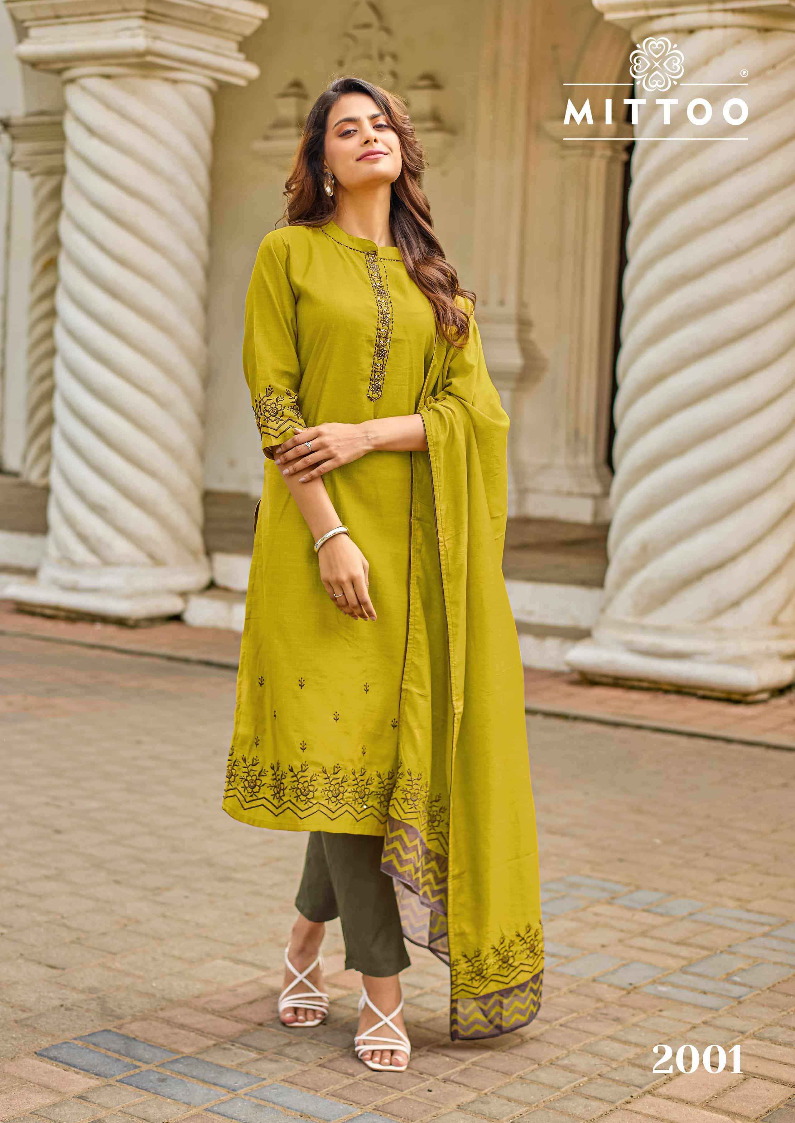 Mittoo Roopkala Premium Designs Kurti Bottom Dupatta Wholesale Rate ( 6 Pcs Catalog )