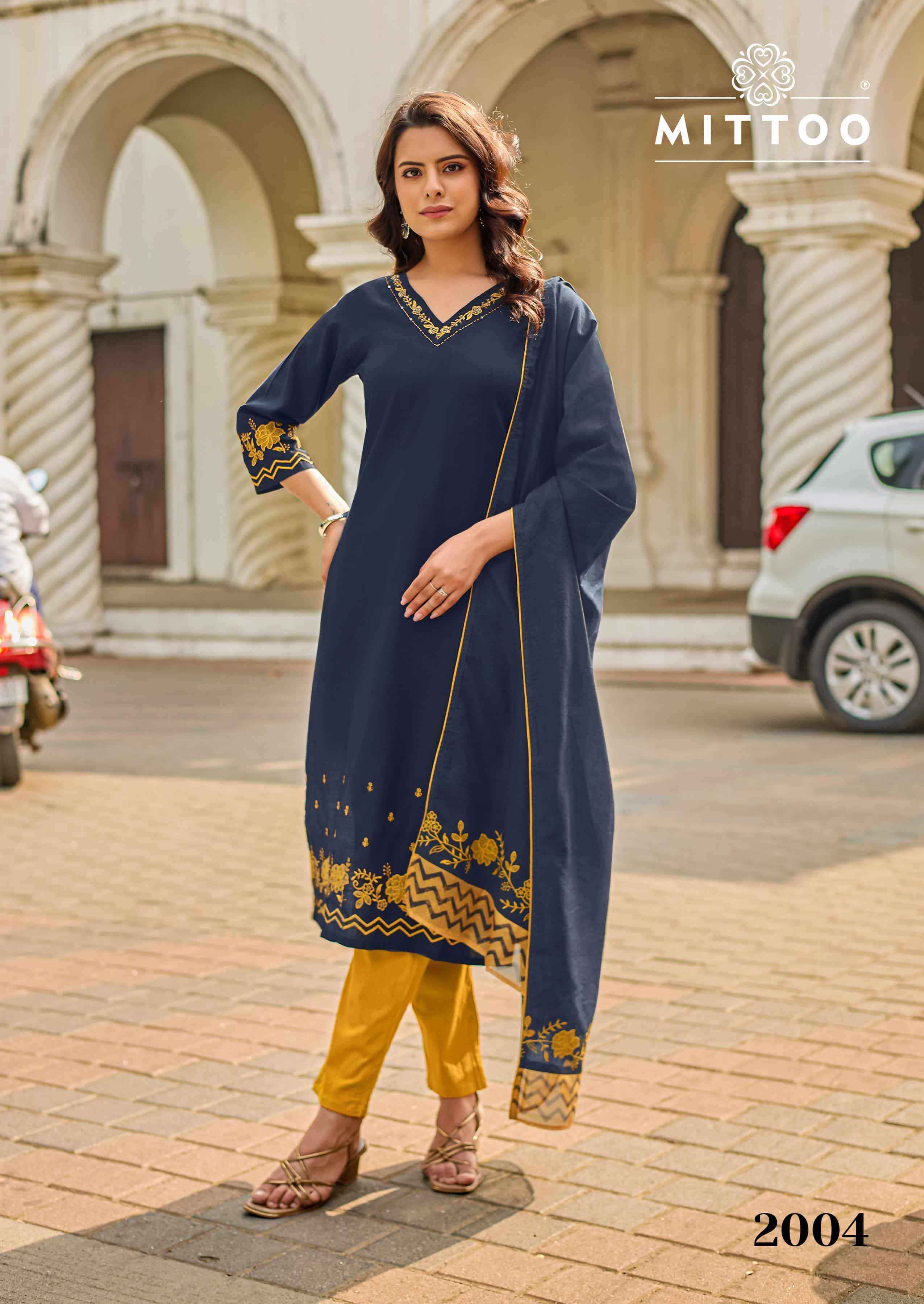 Mittoo Roopkala Premium Designs Kurti Bottom Dupatta Wholesale Rate ( 6 Pcs Catalog )