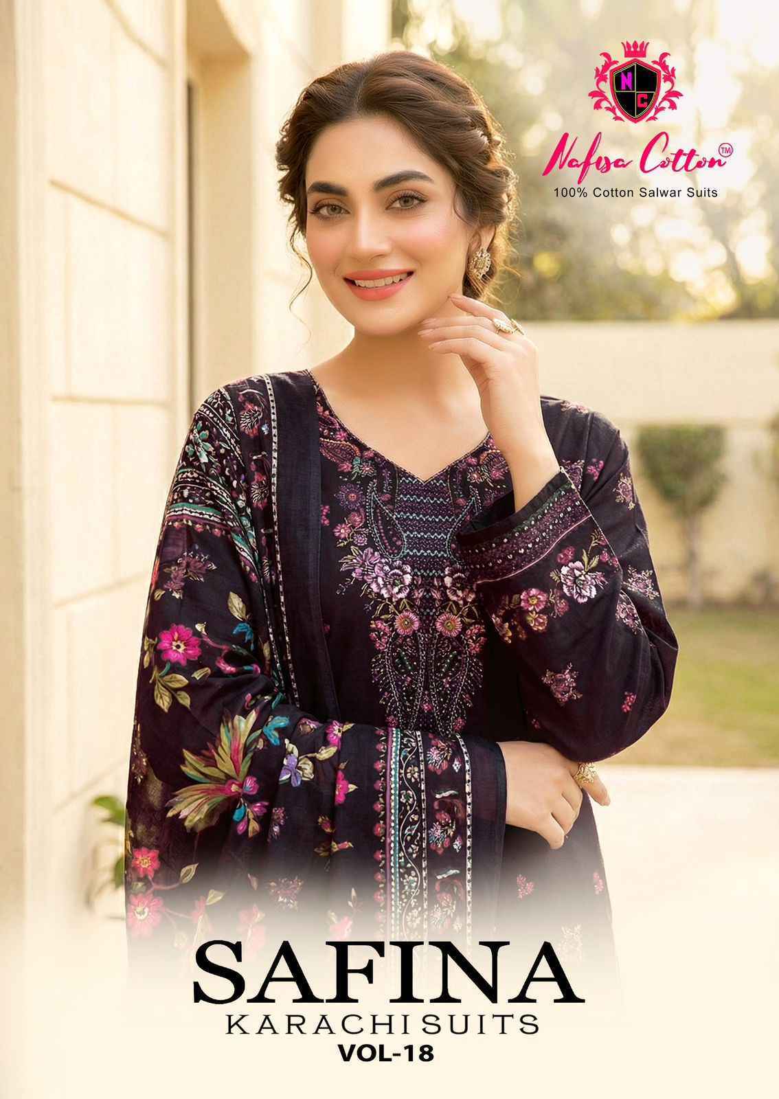 Nafisa Cotton Safina Vol 18 Cotton Salwar Kameez Wholesale Rate ( 6 Pcs Catalog )