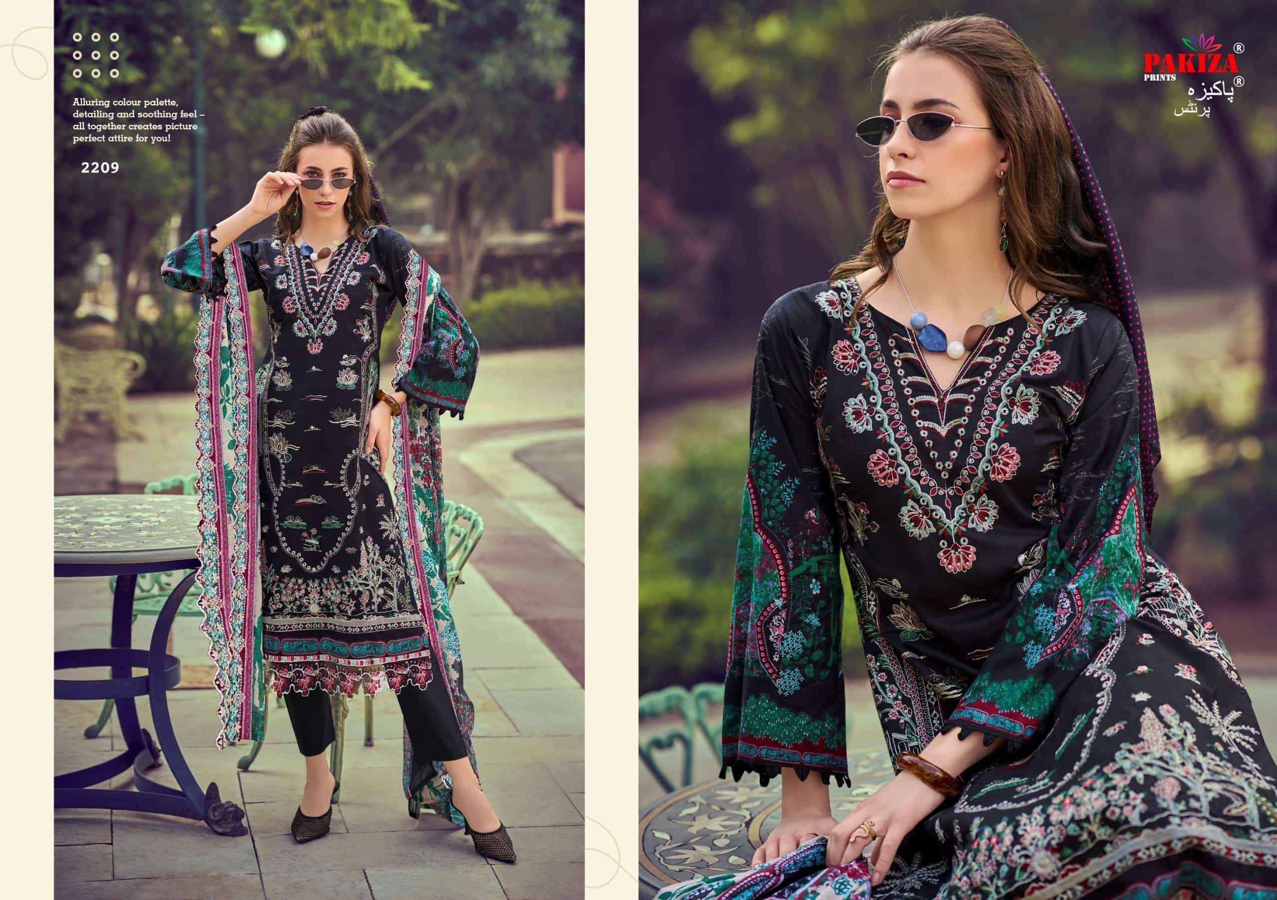 Pakiza Prints Farah Vol 22 Lawn Cotton Dress Material Wholesale Price ( 10 Pcs Catalogue )