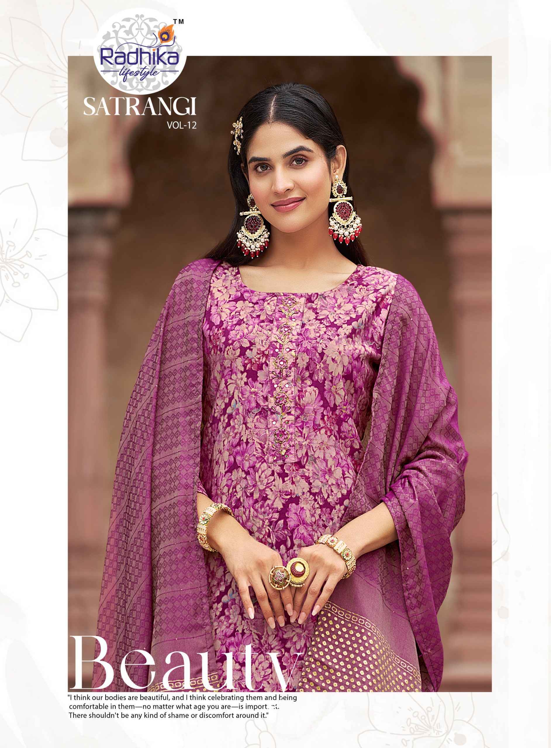 Radhika Lifestyle Satrangi Vol 12 Roman Readymade Suits Wholesale Price ( 6 pcs Catalogue )