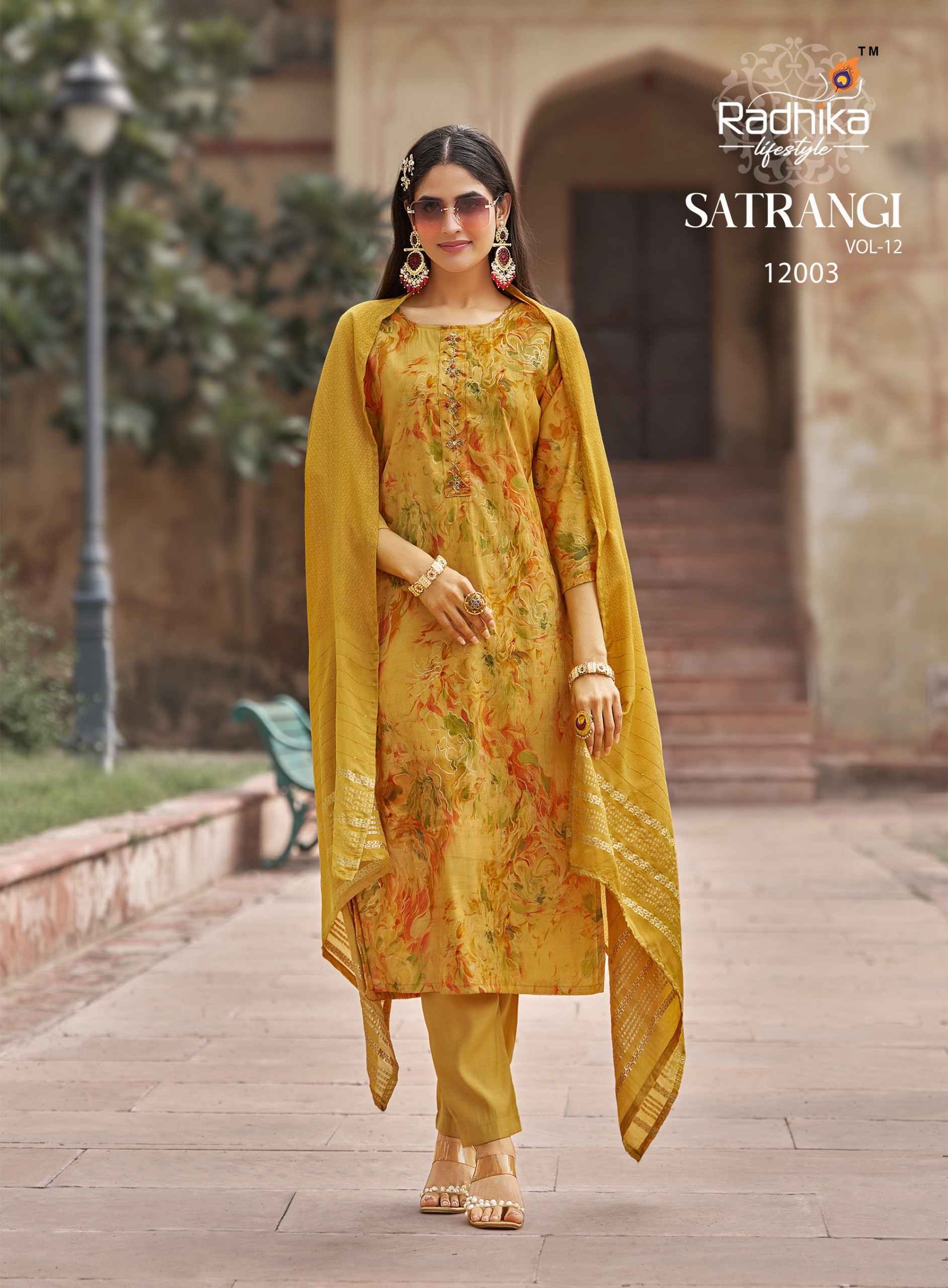 Radhika Lifestyle Satrangi Vol 12 Roman Readymade Suits Wholesale Price ( 6 pcs Catalogue )