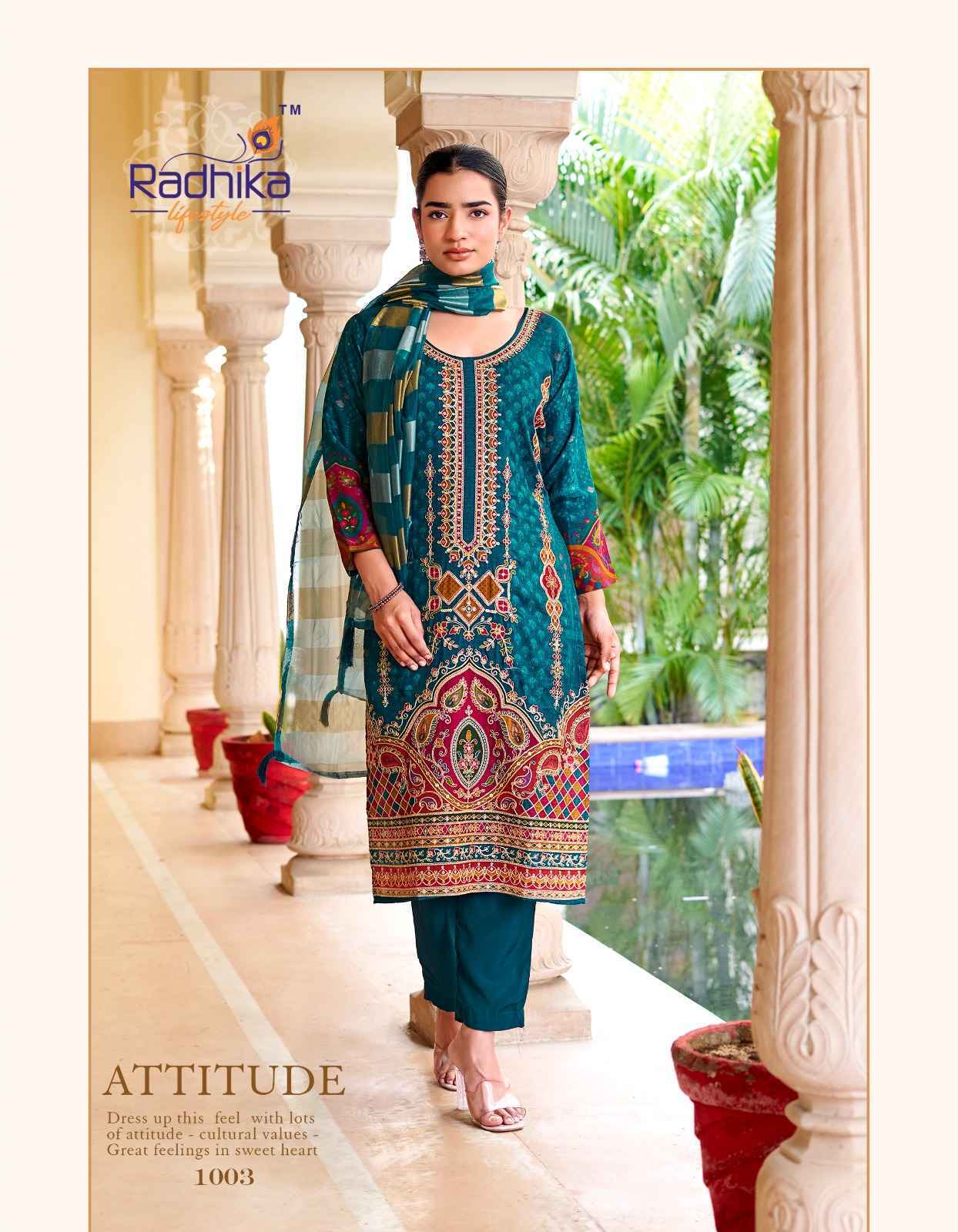 Radhika Lifestyle Ziana Dola Silk Kurti Combo Set Wholesale Rate ( 6 Pcs Catalog )