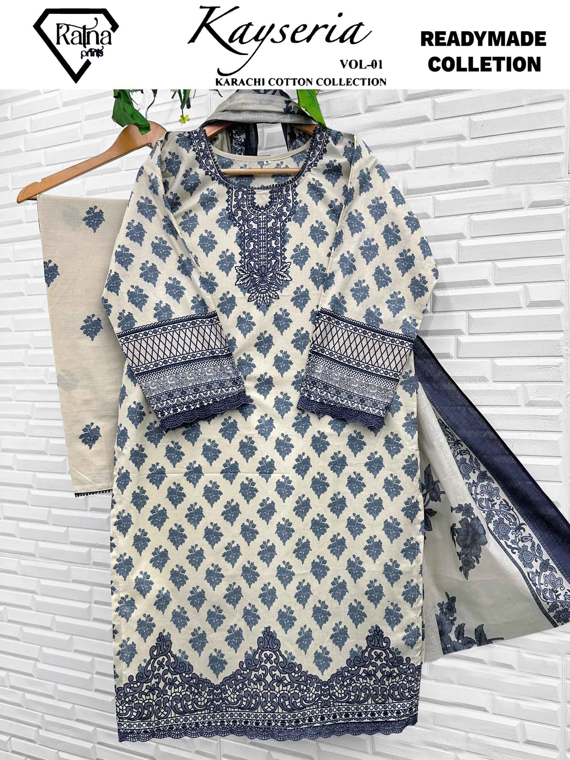 Ratna Prints Kayseria Vol 1 Readymade Cotton Dress Wholesale Rate ( 4 Pcs Catalog )