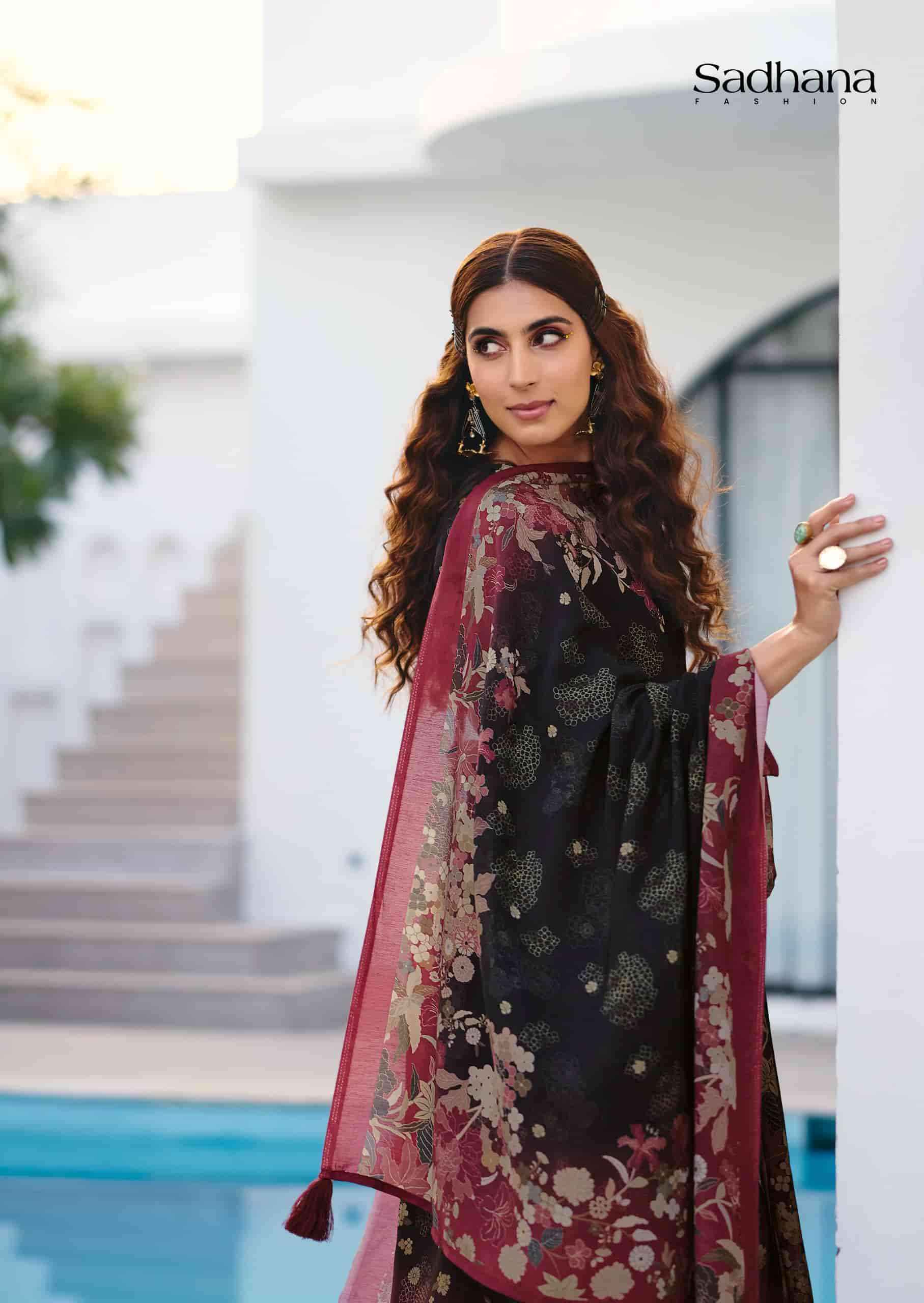 Sadhana Fashion Ether Muslin Silk Suits Latest Catalogue Wholesale Price ( 6 Pcs Catalogue )