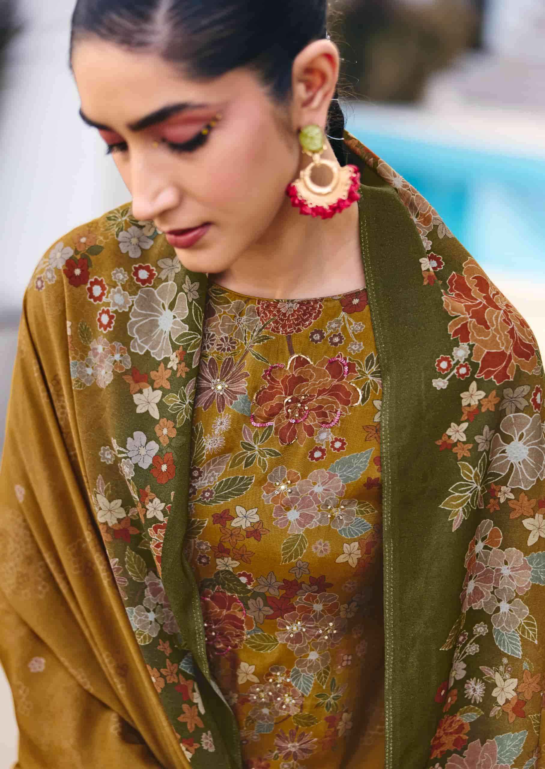 Sadhana Fashion Ether Muslin Silk Suits Latest Catalogue Wholesale Price ( 6 Pcs Catalogue )