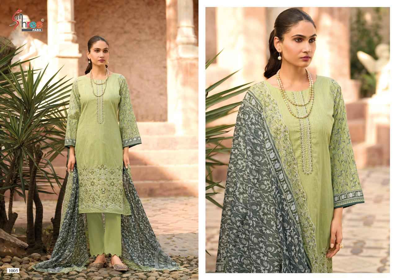 Shree Fabs Bin Saeed Lawn Collection Vol 25 Cotton Salwar Kameez Wholesale Rate ( 6 Pcs Catalog )